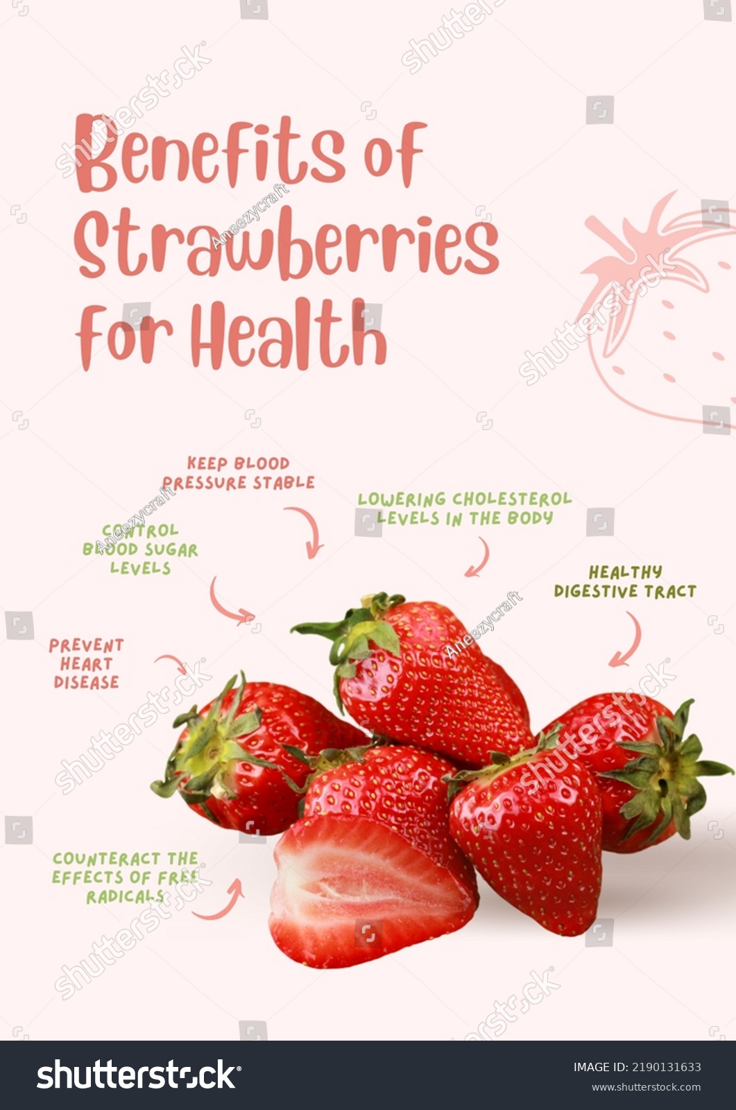 Health Benefits Strawberries Infographic Illustration Stock ...