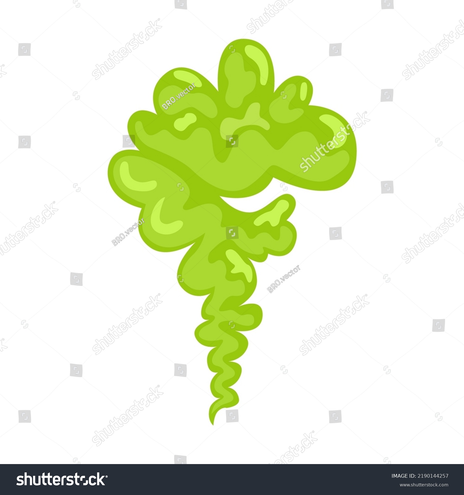 Smell Odor Clouds Flat Icon Cartoon Stock Vector (Royalty Free ...