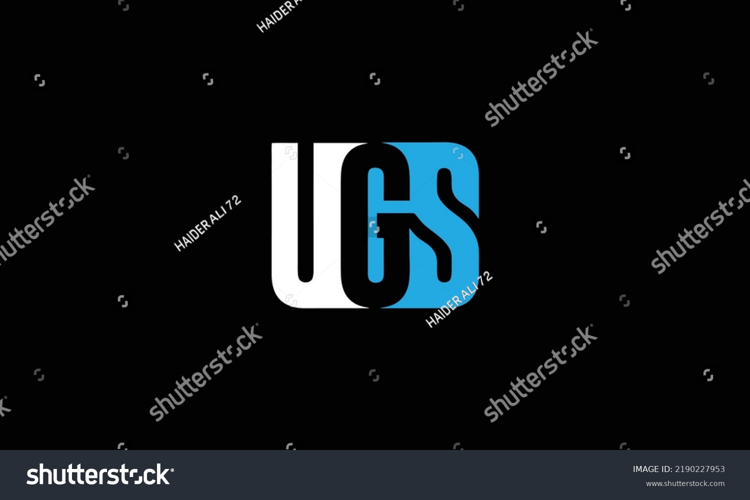 Ugs Letter Initial Logo Design Template Stock Vector Royalty Free