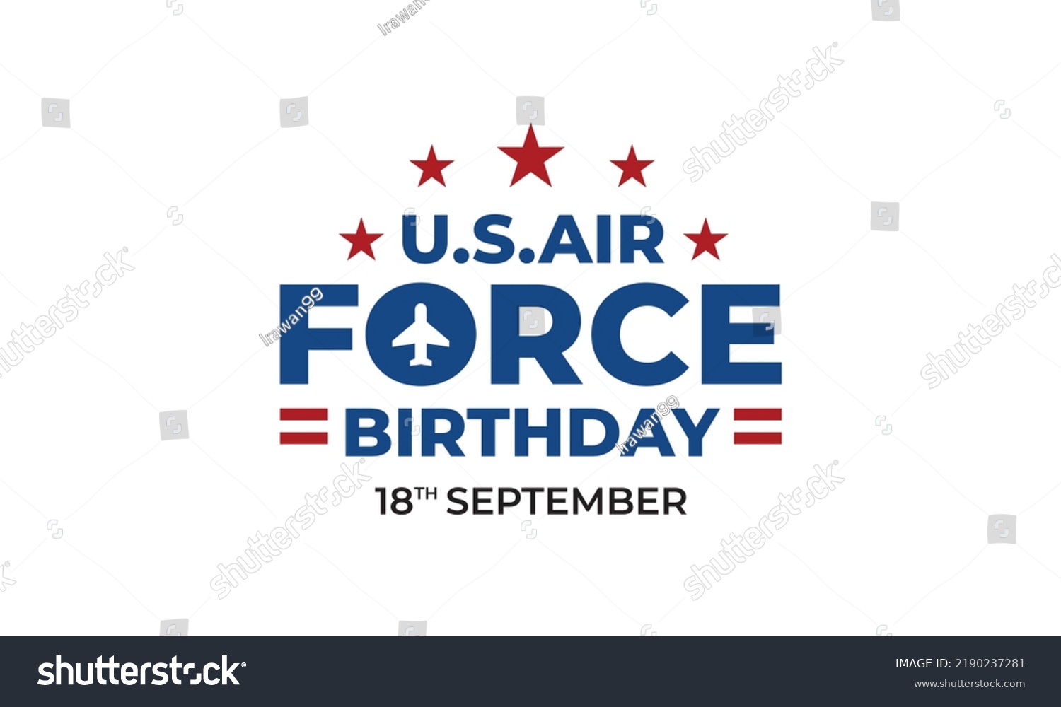 Us Air Force Birthday September 18th Stock Vector (Royalty Free ...