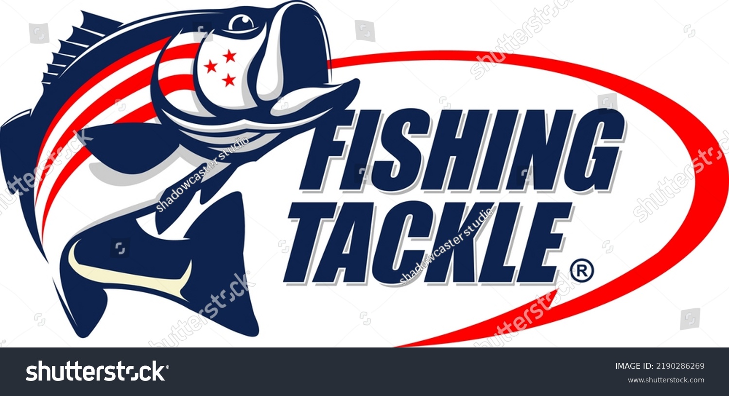 Bass Fishing Logo Unique Fresh Bass Stock Vector Royalty Free   Stock Vector Bass Fishing Logo Unique And Fresh Bass Fish With American Flag Pattern Inside It Great To Use As 2190286269 