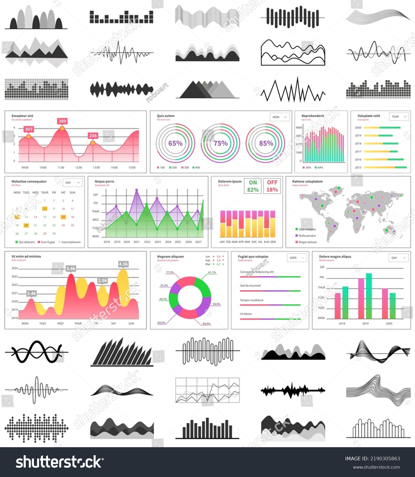 Infographic Chart Vector Template Annual Statistics Stock Vector ...