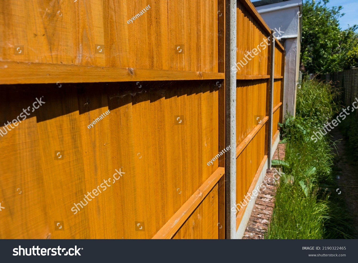Recent Timber Panel Fence Installation Concrete Stock Photo 2190322465 recent-timber-panel-fence-installation-concrete-stock-photo-2190322465