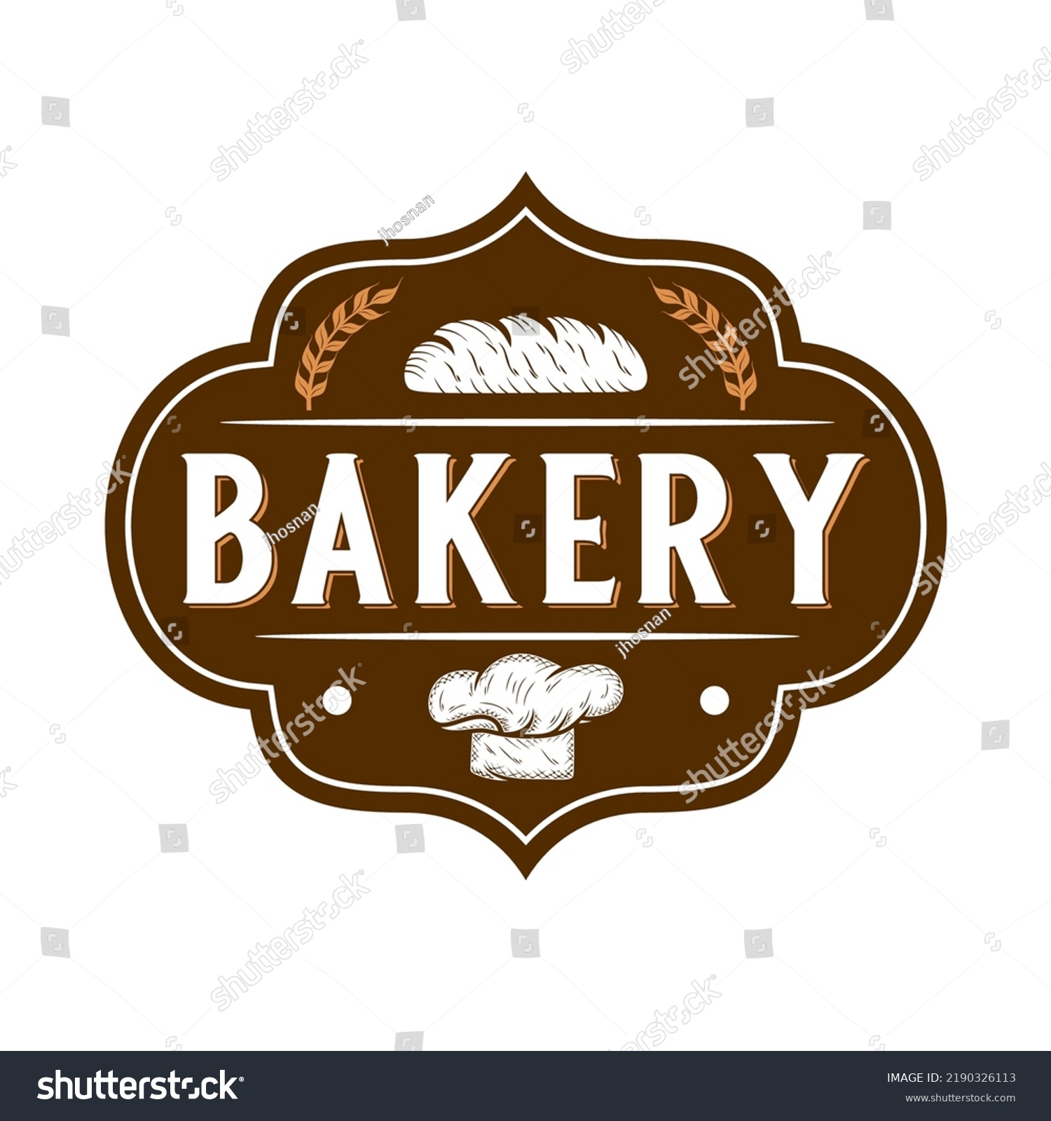 Bakery Logo Design Concept Bakers Hat Stock Vector (Royalty Free ...