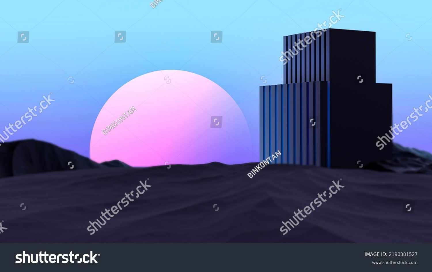 Scifi Alien Building Futuristic Landscapeabstract Futuristic Stock ...