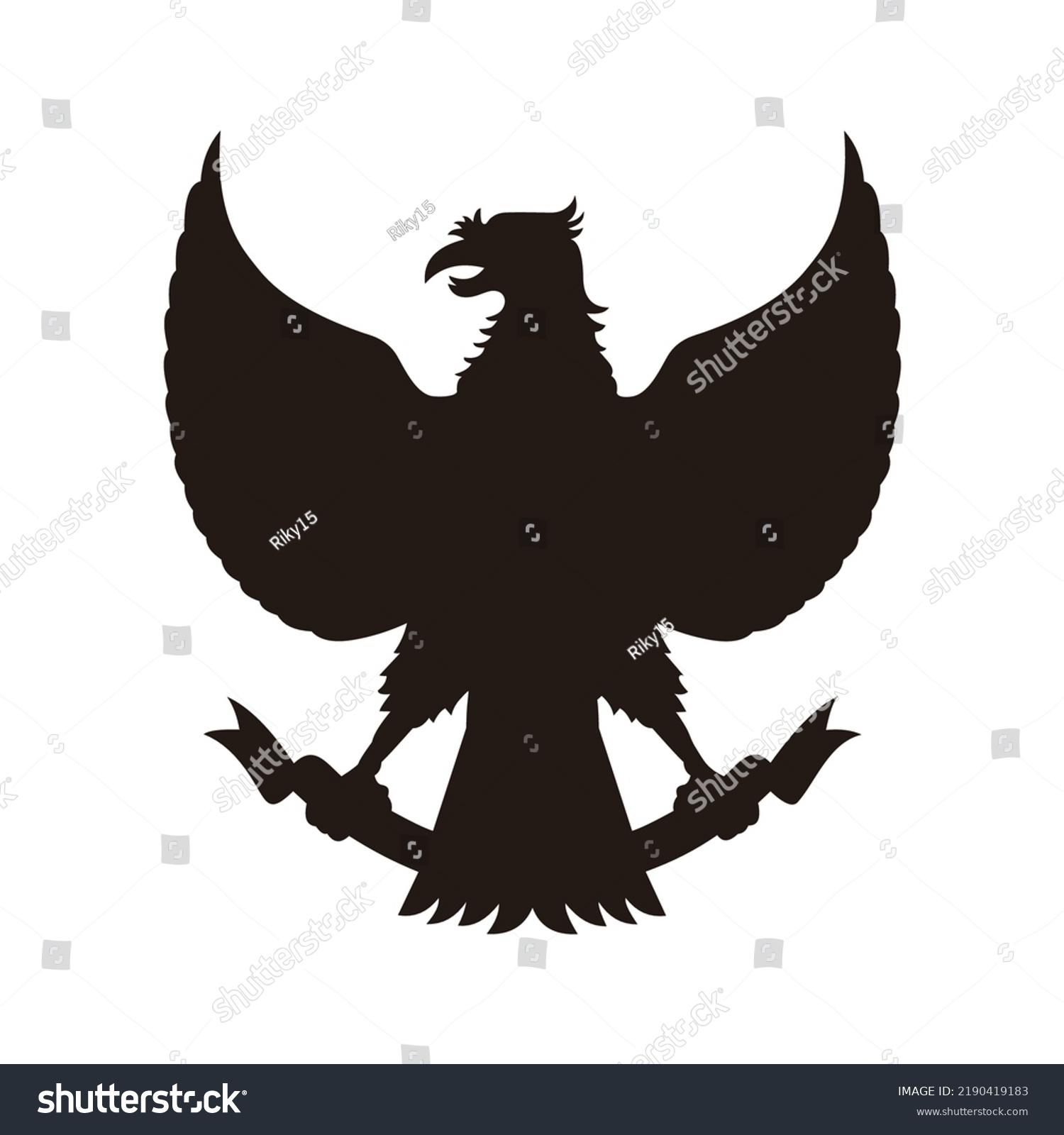 Indonesian Mascot Icon Symbol Garuda Pancasila Stock Vector Royalty