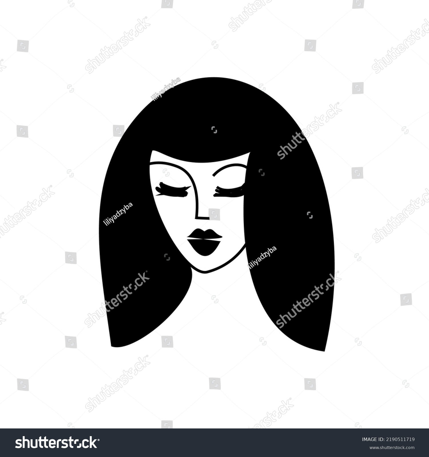 Girl Logo Beauty Salon Icon Makeup Stock Vector (Royalty Free ...