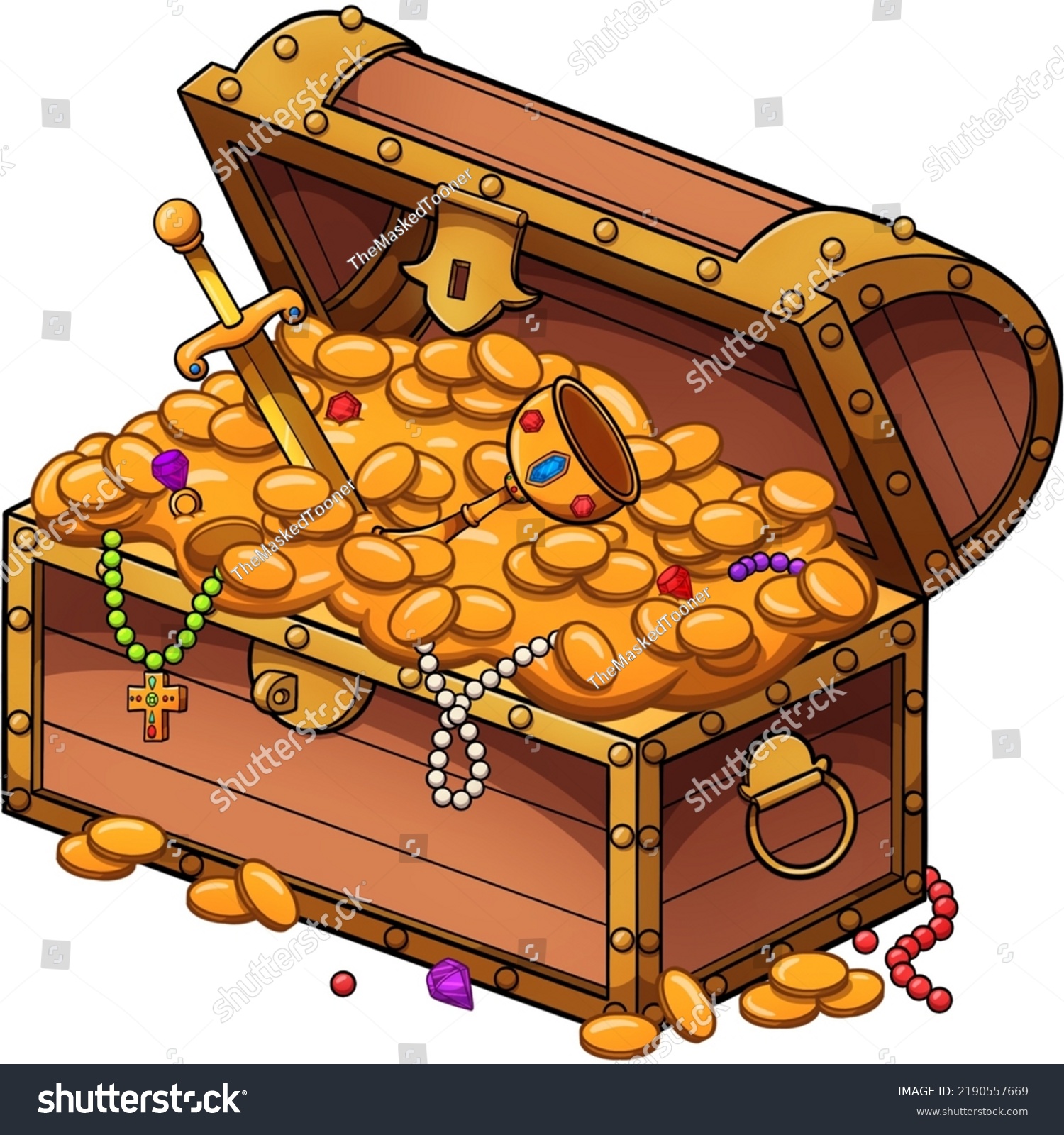 Pirate Treasure Vector Clip Art Illustration Stock Vector (Royalty Free ...