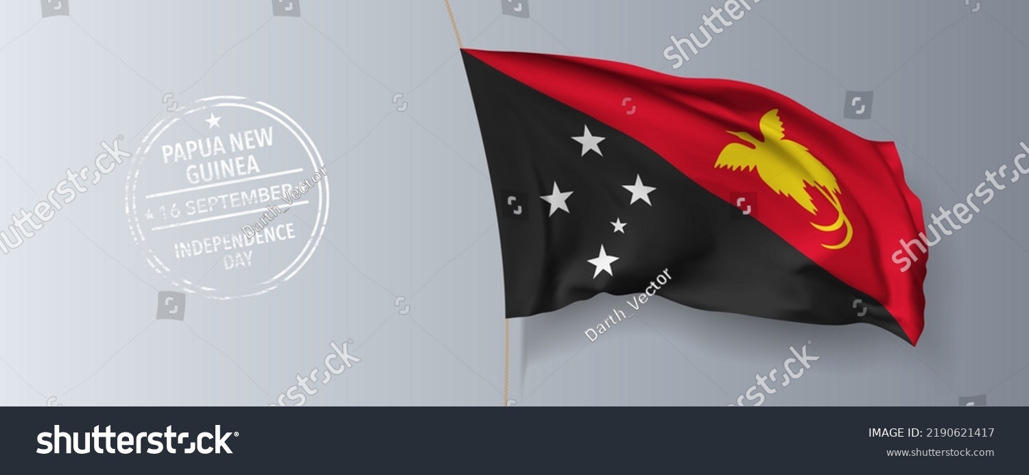 Papua New Guinea Happy Independence Day Stock Vector (Royalty Free ...