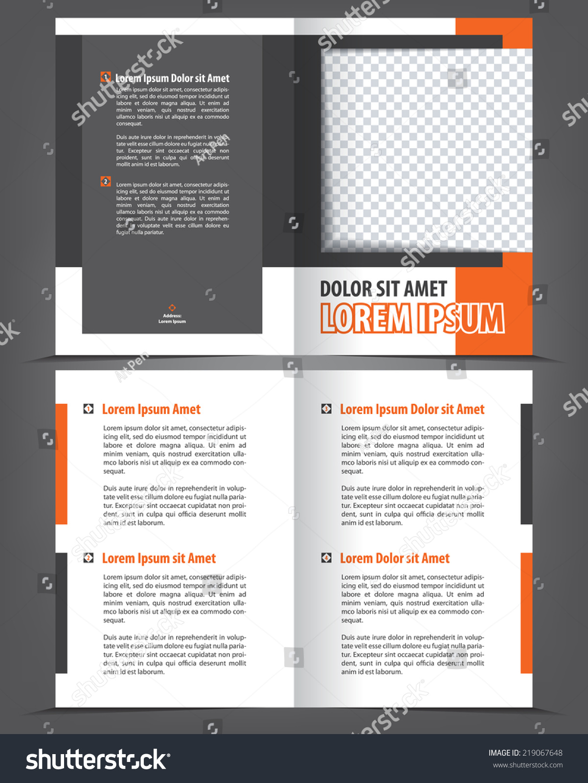 Vector Empty Bifold Brochure Template Design Stock Vector (Royalty Free ...