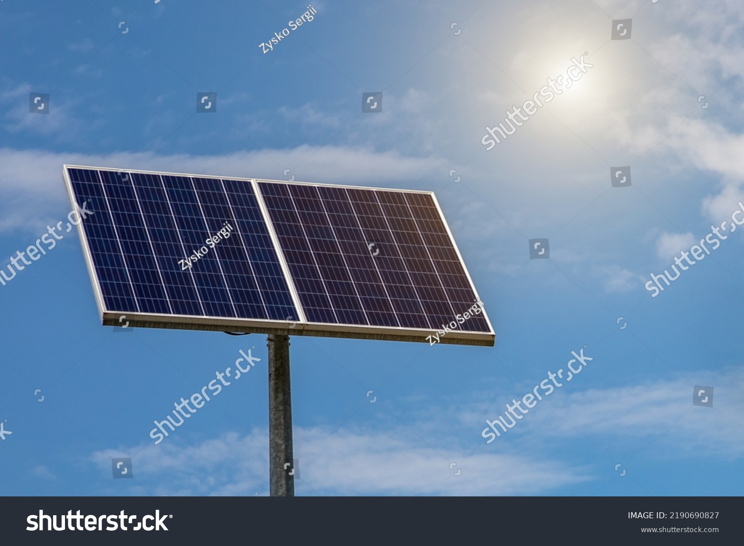 Solar Panels Above Highway Illuminate Road Stock Photo 2190690827 ...