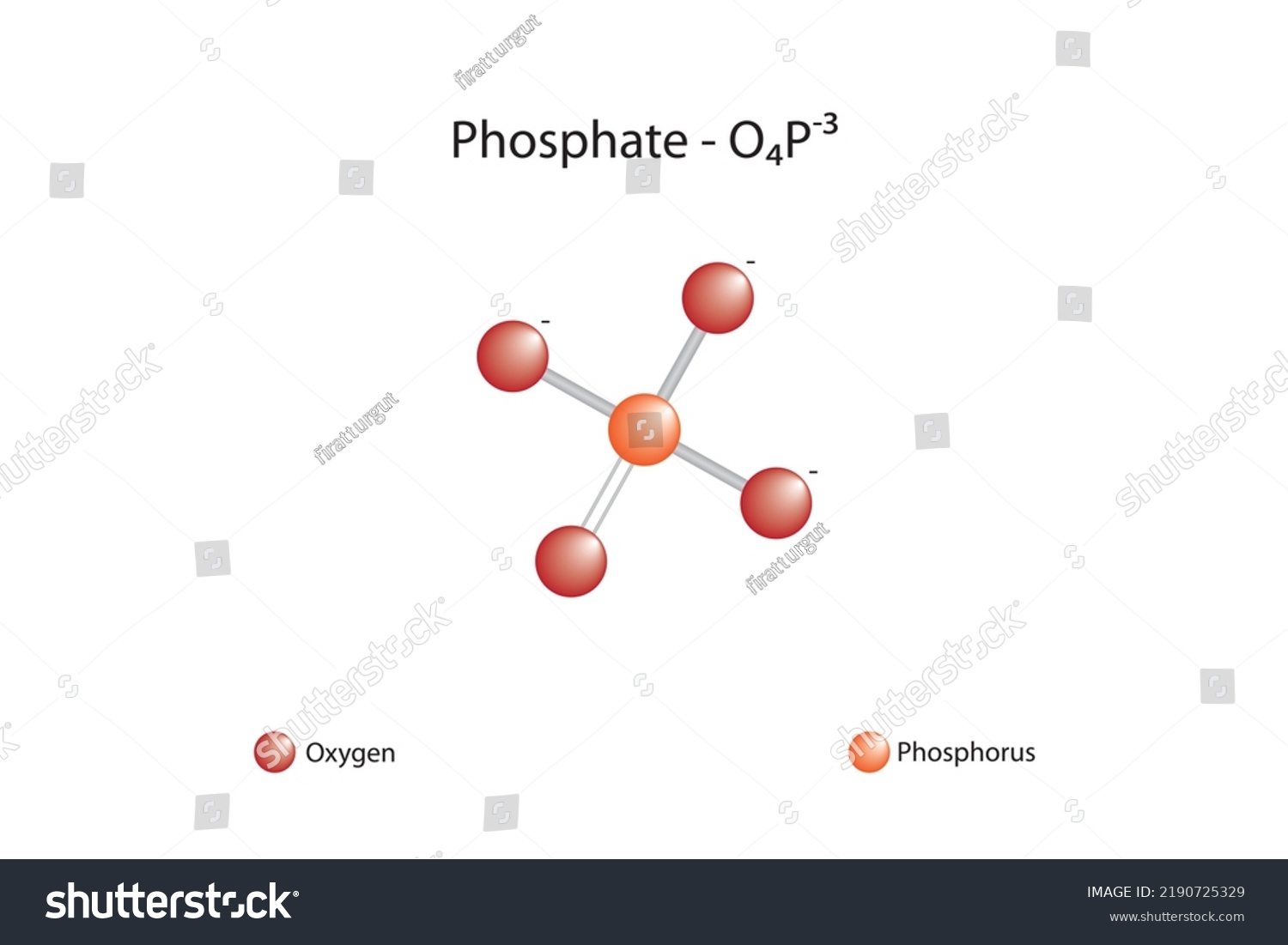 Molecular Formula Chemical Structure Phosphate Stock Vector Royalty Free 2190725329 Shutterstock