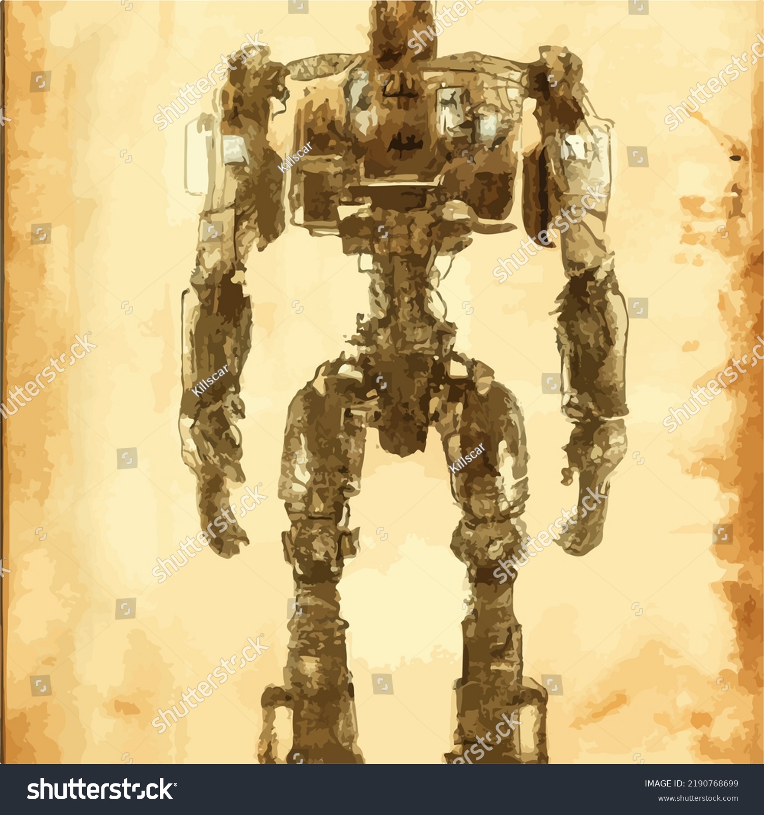 Rough Sketch Robot Schematic Stock Vector (Royalty Free) 2190768699 ...