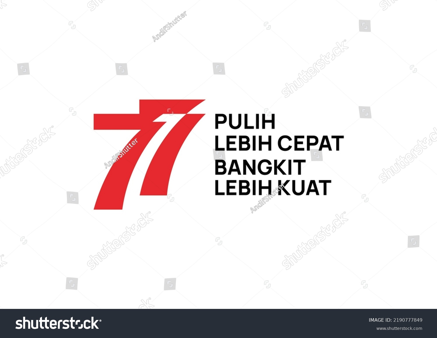 Desain Spanduk Hari Kemerdekaan Ke 77 Stock Illustration 2190777849 ...