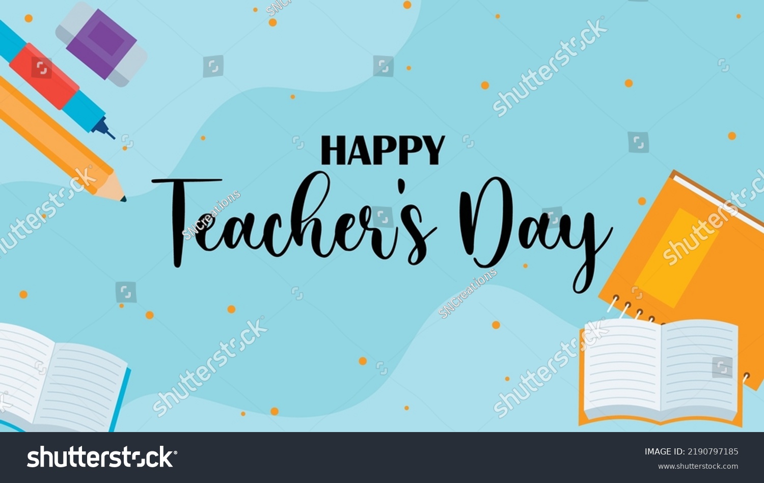 Happy Teachers Day Layout Design Card Stock Vector (Royalty Free ...