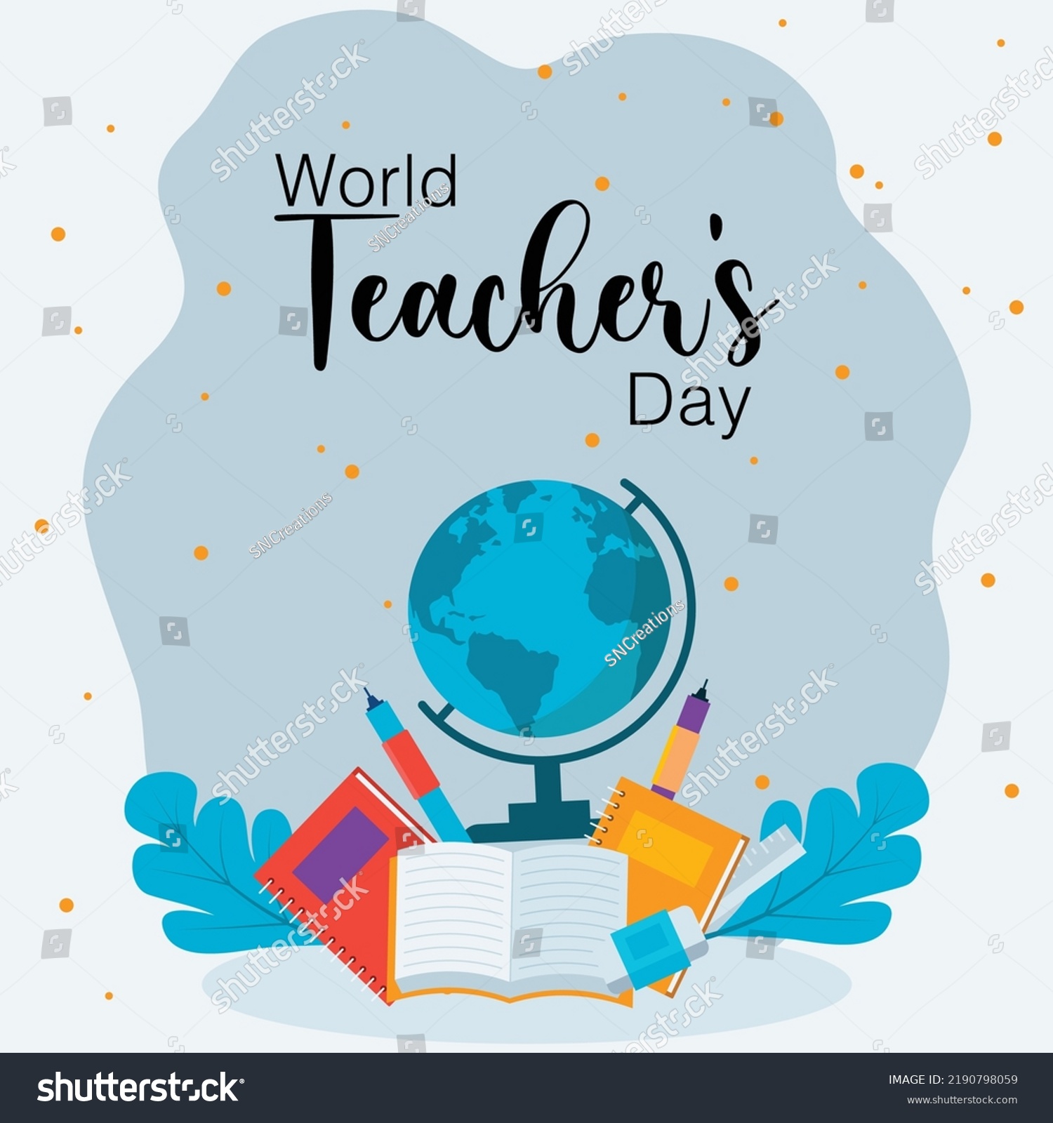 Happy Teachers Day Card Best Teacher Stock Vector (Royalty Free ...