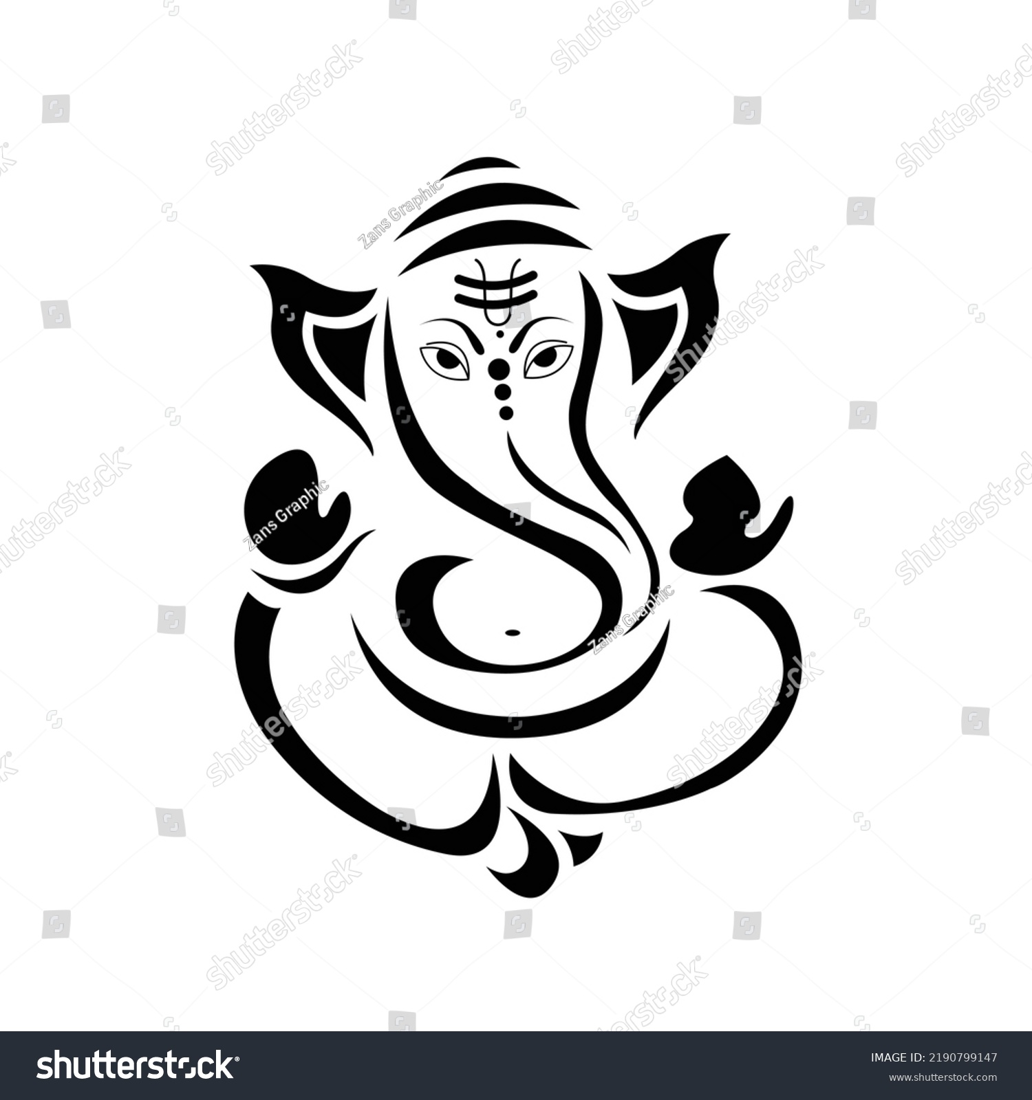 Ganesh Vector Graphics Lord Ganesh Stock Vector (Royalty Free ...