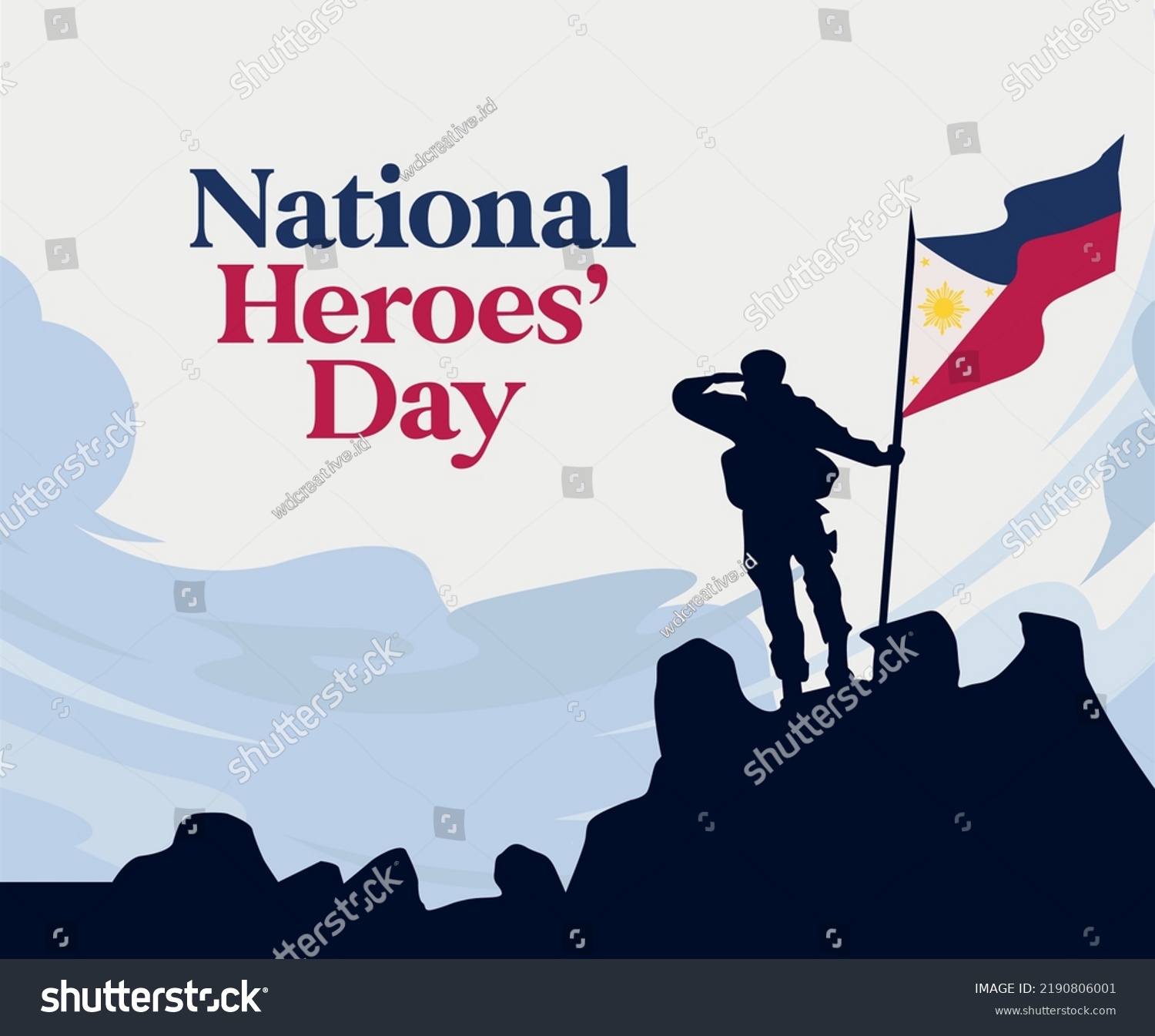 Happy Philippines National Heroes Day 29 Stock Vector (Royalty Free