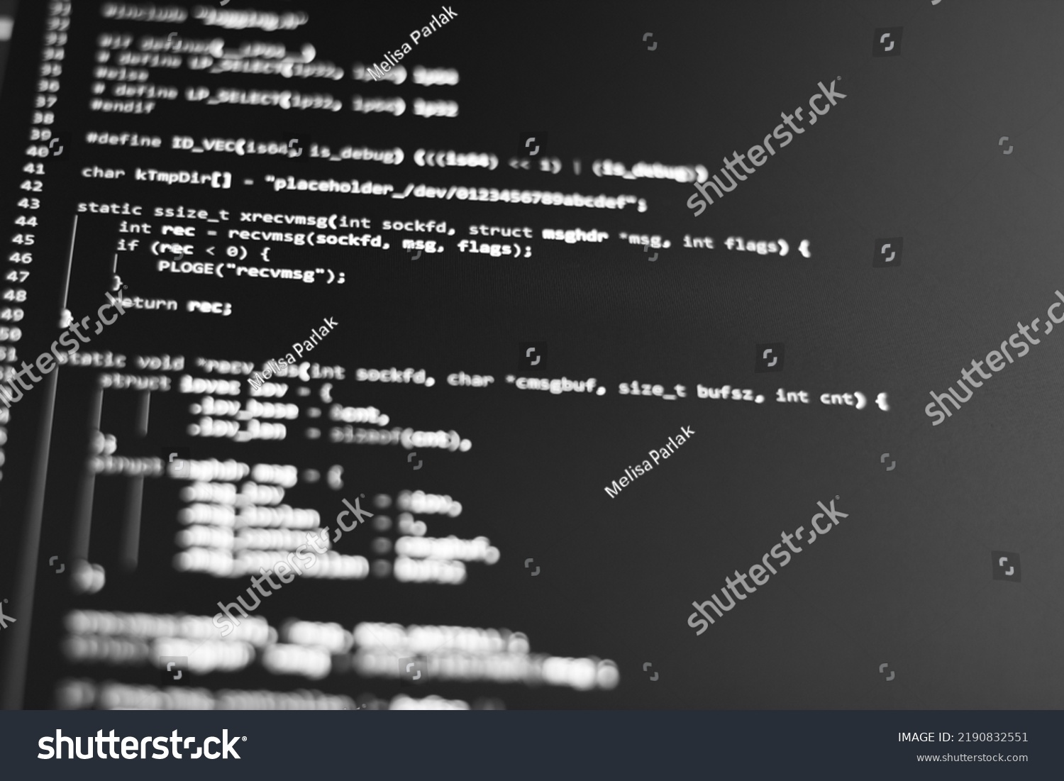 Black White Code Background Socket Programming Stock Photo 2190832551 ...