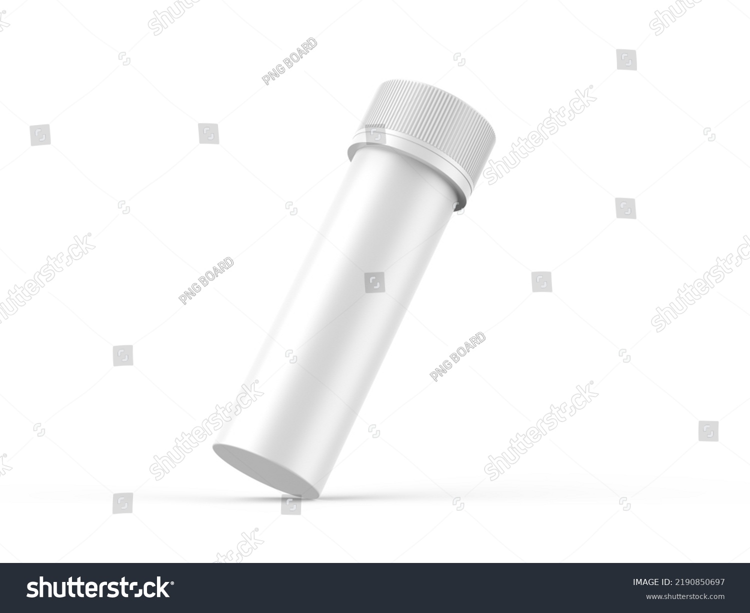 Glossy Plastic Effervescent Tablets Tube Mockup Stock Illustration