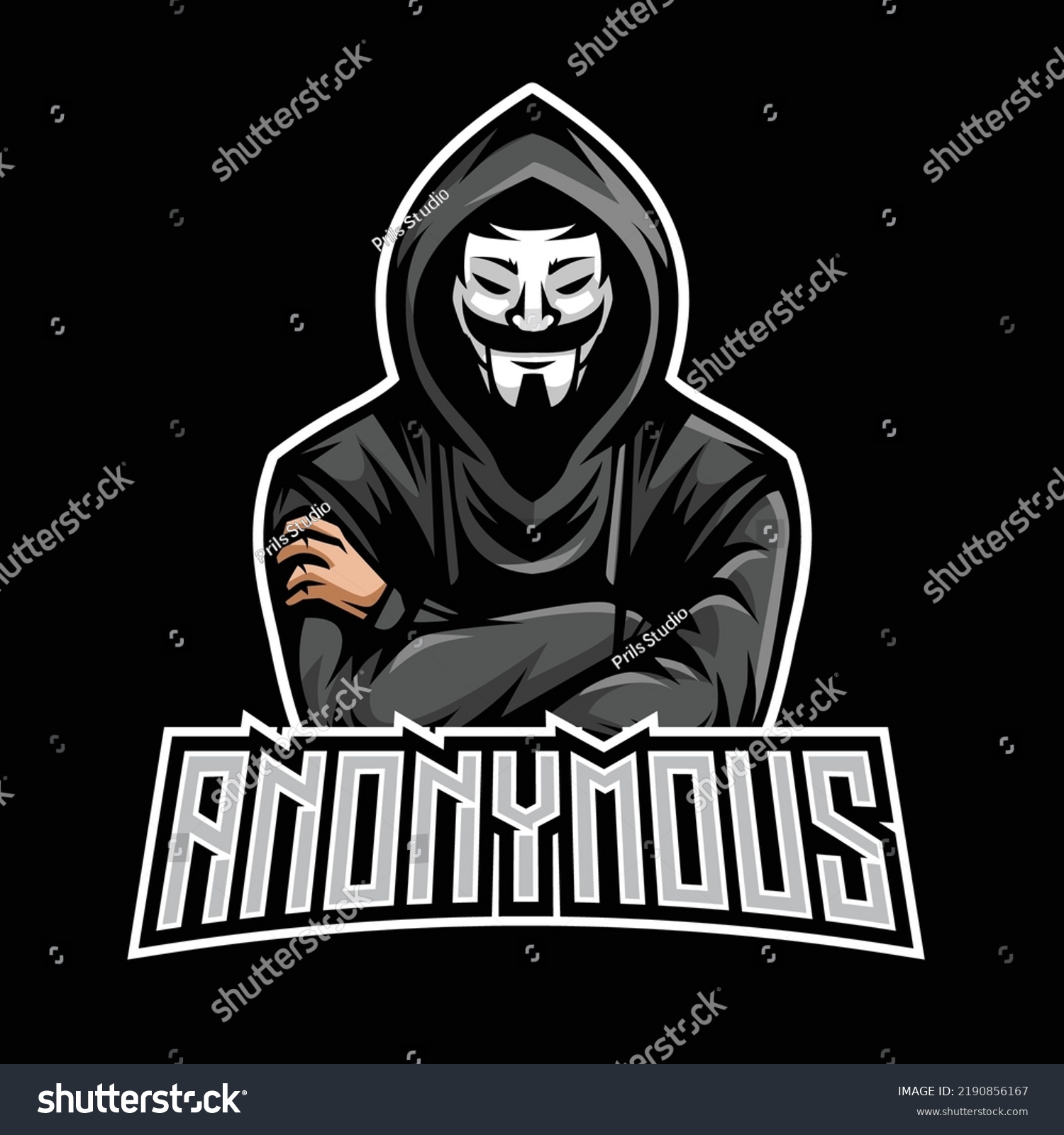 Anonymous Hacker Mascot Logo Illustration Stock Vector (Royalty Free ...