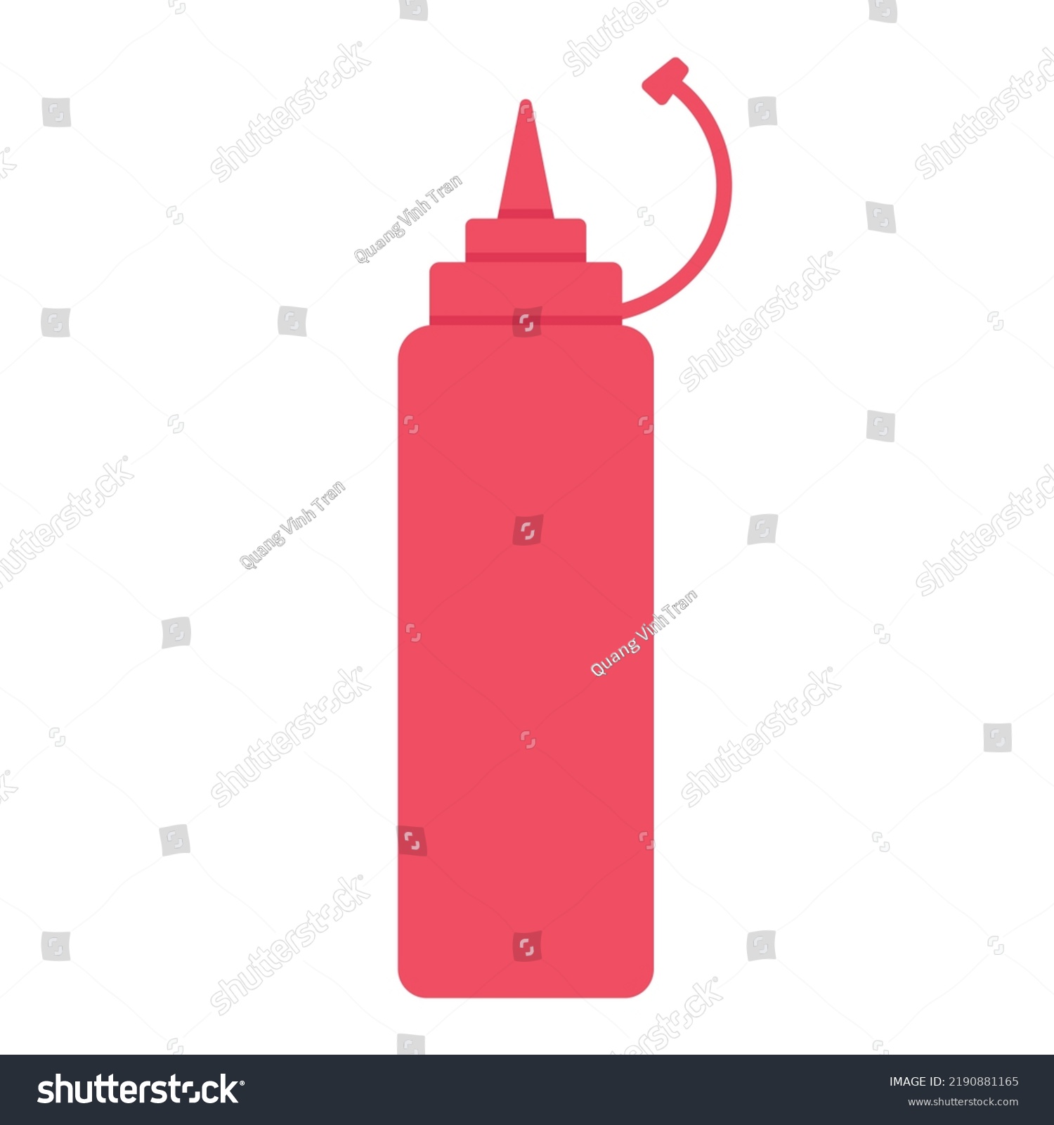 Red Sauce Bottle Clipart Vector Illustration Stock Vector (Royalty Free ...