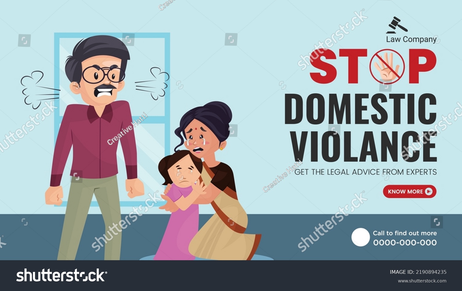 Stop Domestic Violance Get Legal Advice Stock Vector (Royalty Free ...