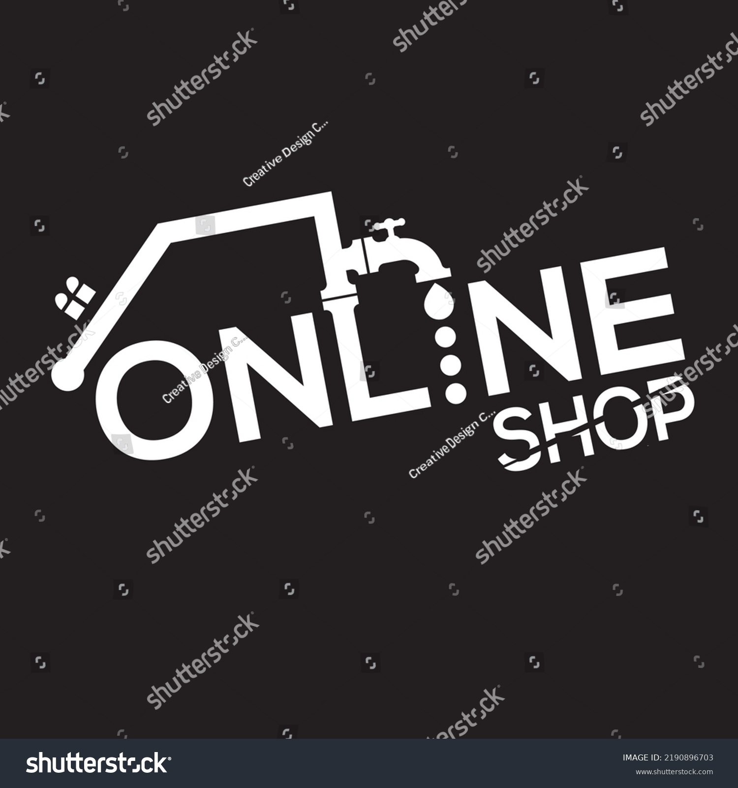 Creative Shop Logo Design Professional Logo Stock Illustration ...