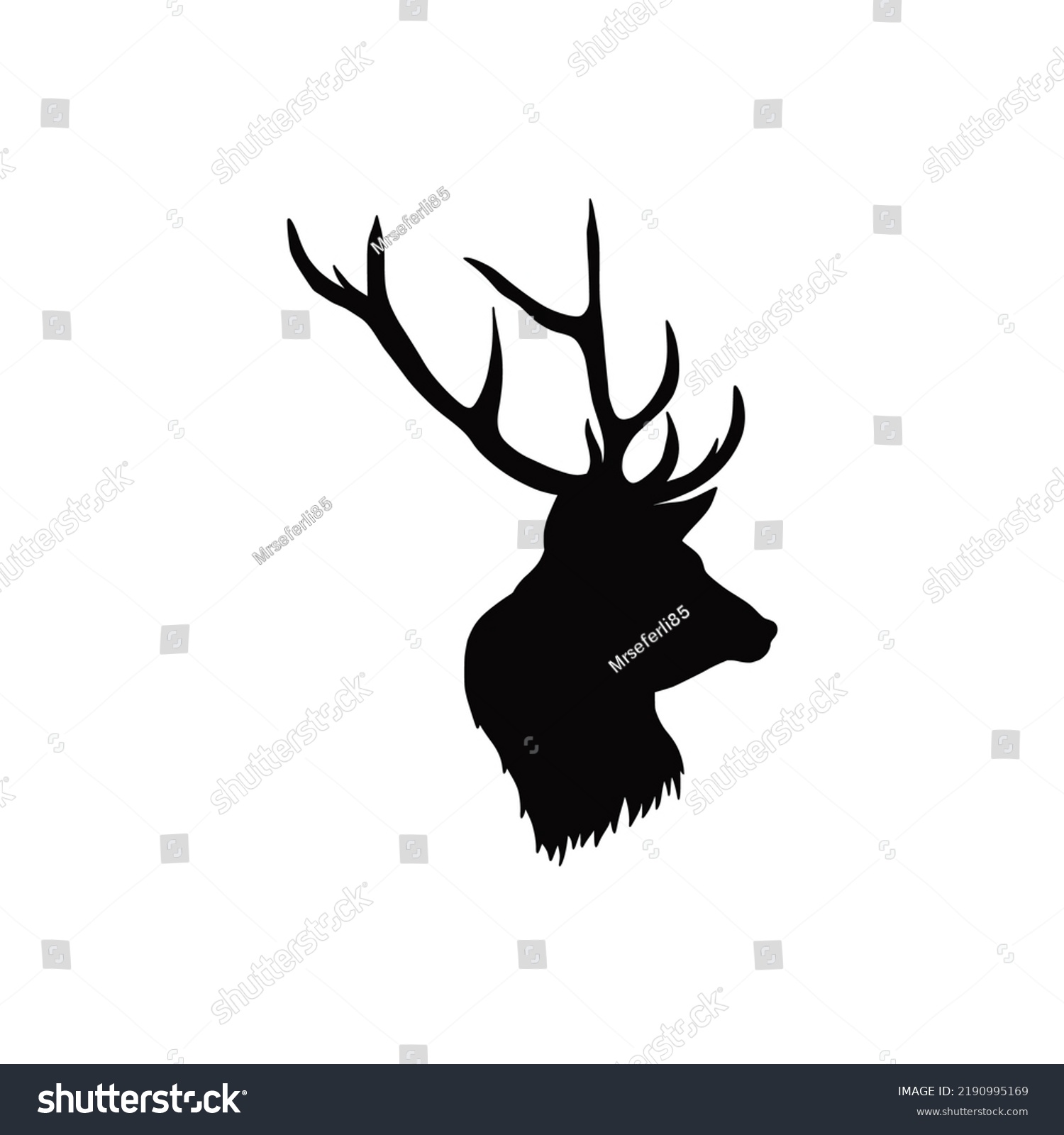 Deer Silhouette Background Vector Illustration Stock Vector (Royalty ...