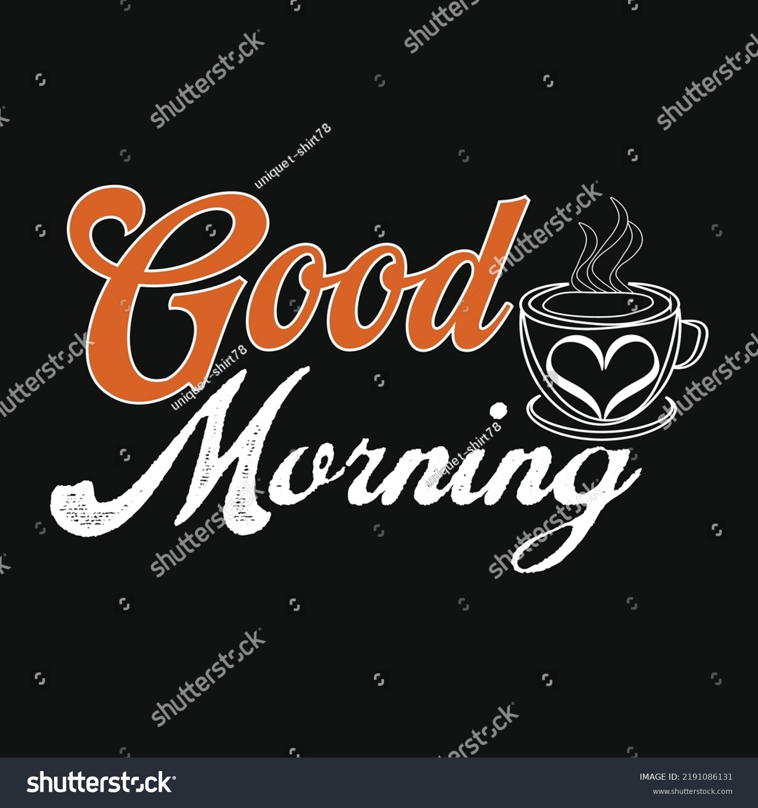 Good Morning Typography Vector Art Can Stock Vector (Royalty Free ...