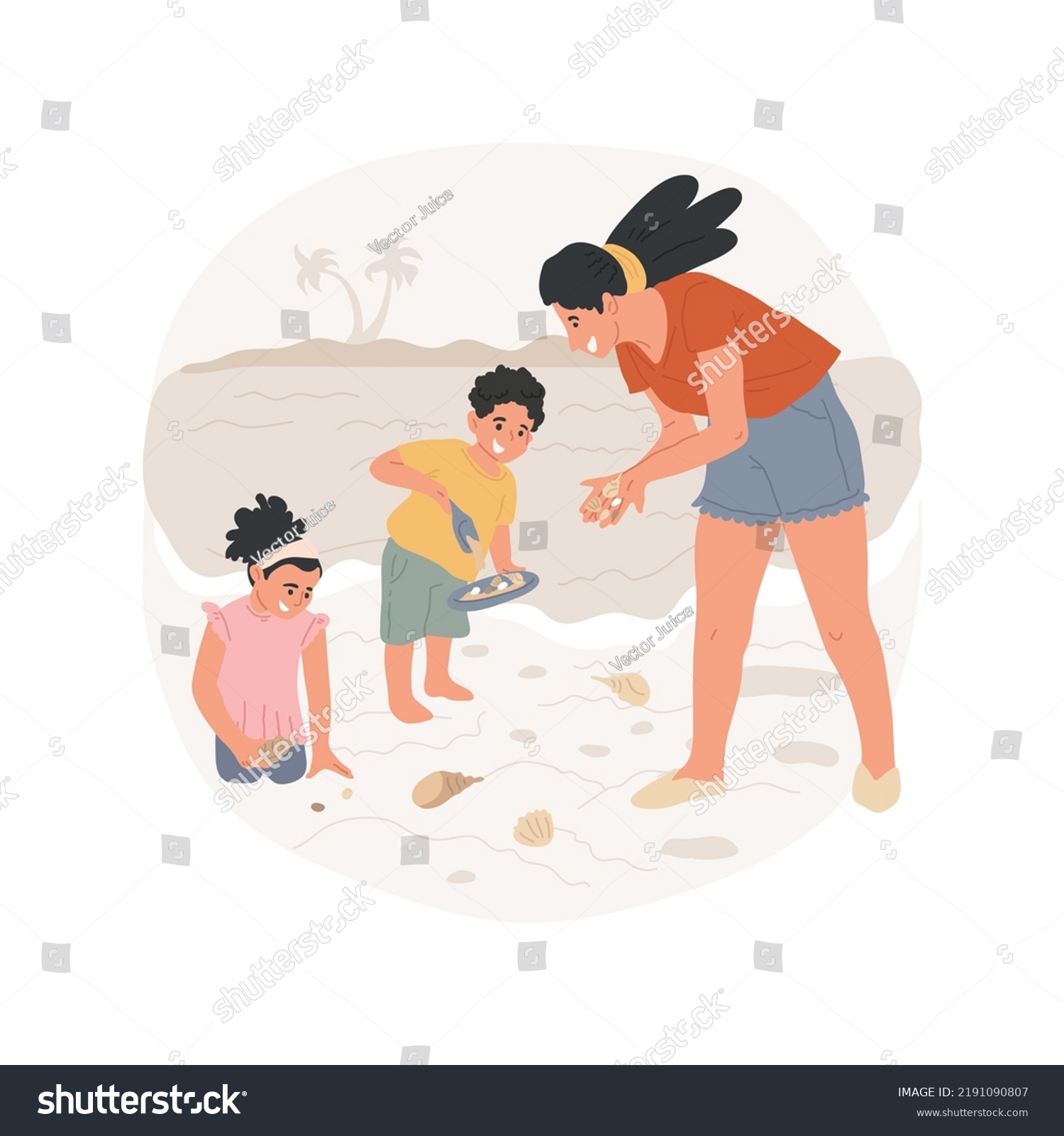 Beach Treasure Hunt Isolated Cartoon Vector Stock Vector (Royalty Free ...