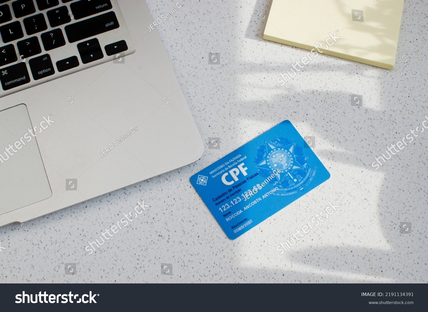 Brazilian Cpf Blue Plastic Card Format Stock Photo 2191134391 ...