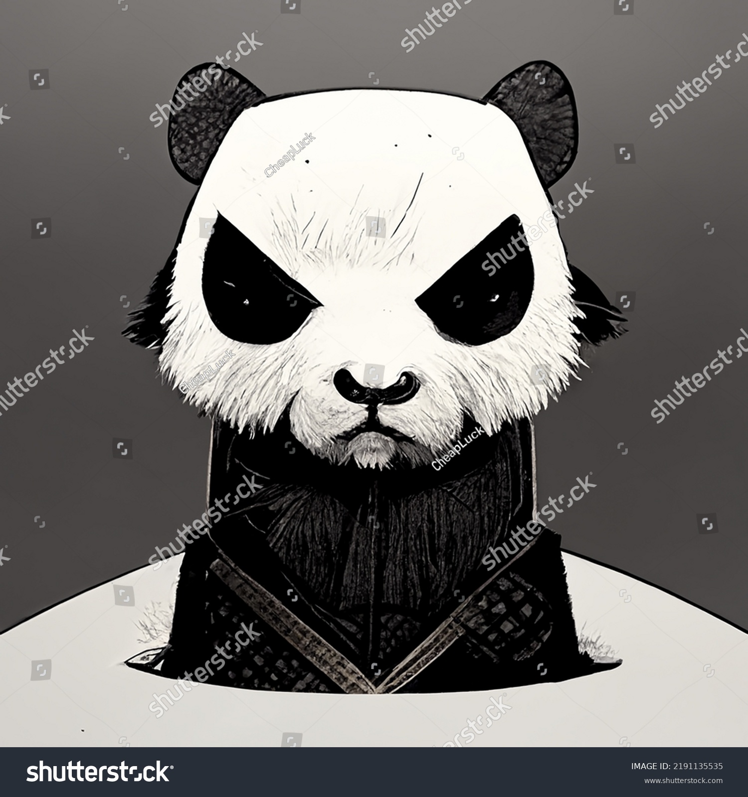 Panda Bear Meditating Hand Drawing Style Stock Illustration 2191135535 ...