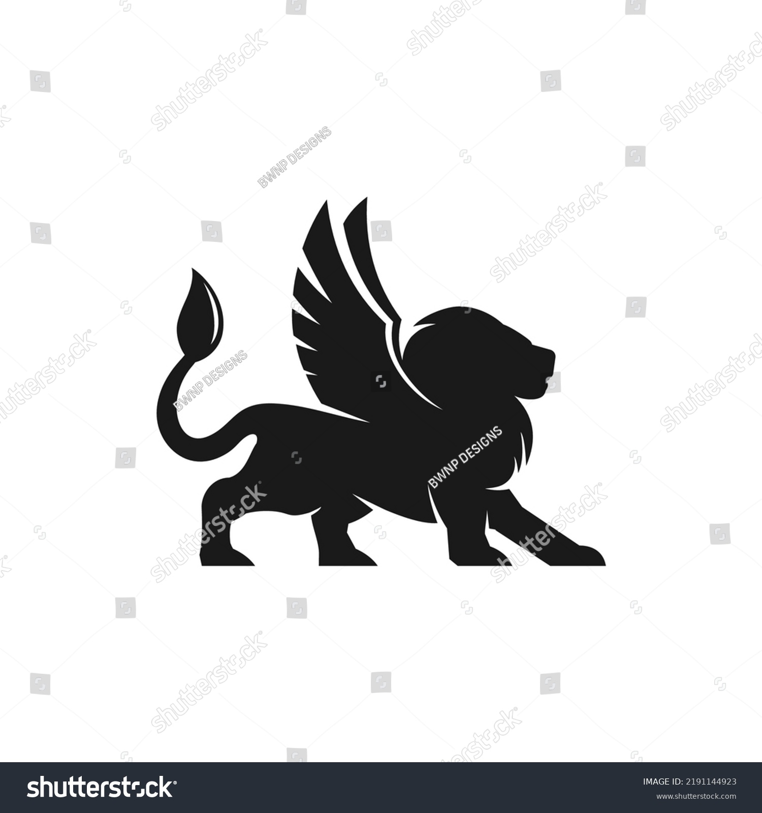 Lion Wing Logo Vector Stock Illustration Stock Vector (Royalty Free ...