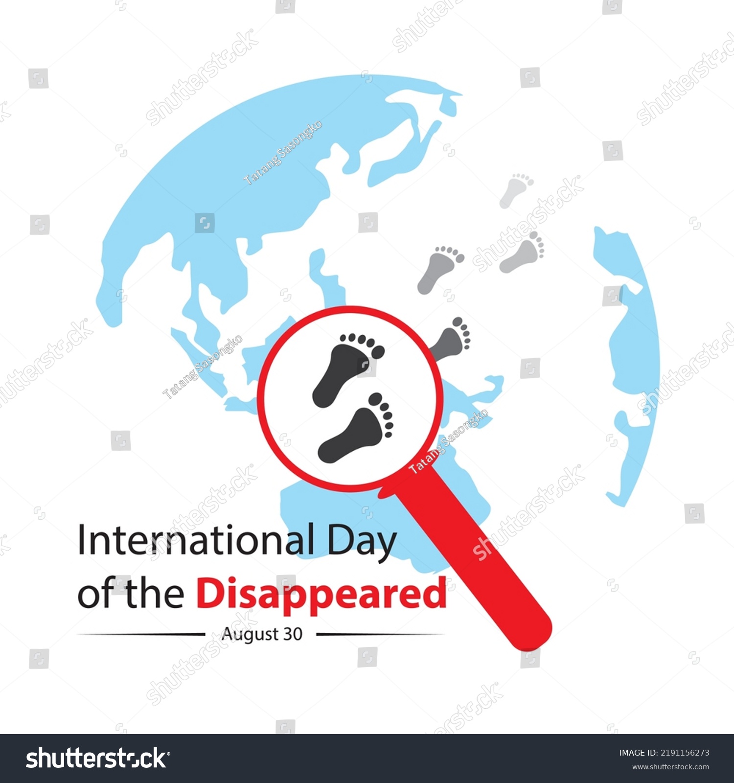 International Day Disappeared Stock Vector (Royalty Free) 2191156273 ...