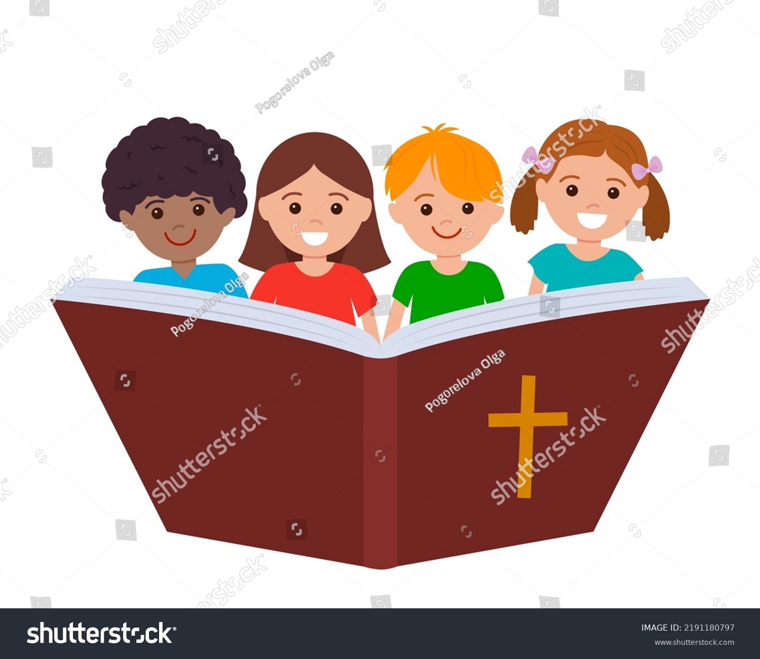 cute-children-read-bible-sunday-school-stock-vector-royalty-free