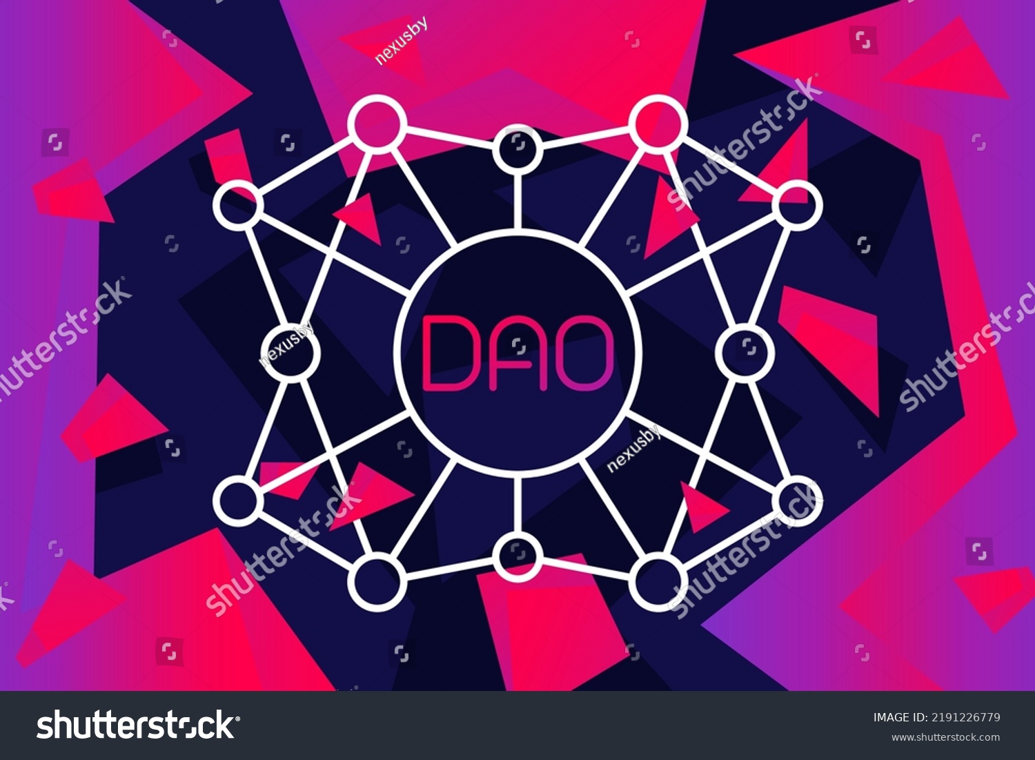 Dao Decentralized Autonomous Organisation Linear Vector Stock Vector ...