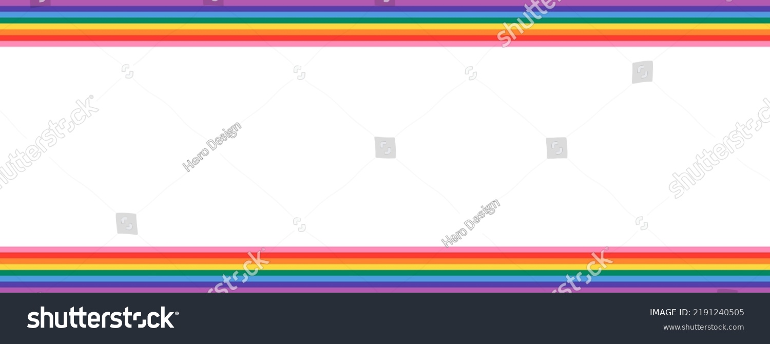 Rainbow Striped Line Colorful Border Frame Stock Vector (Royalty Free ...