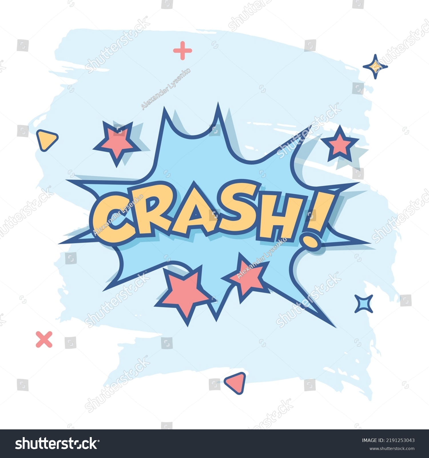 Vector Cartoon Crash Comic Sound Effects Stock Vector (Royalty Free