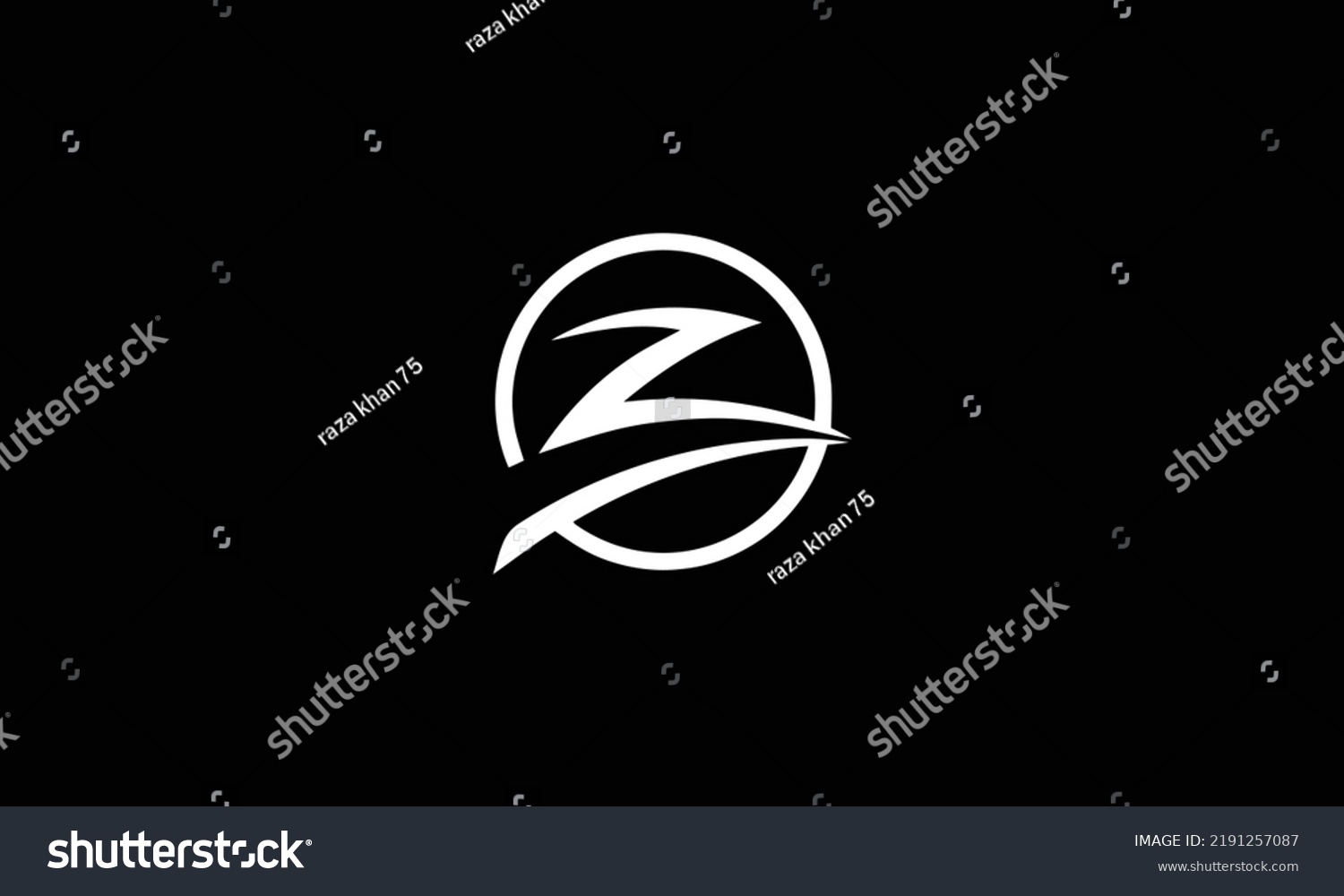 Minimalist Abstract Letter Z Circle Logo Stock Vector (Royalty Free ...