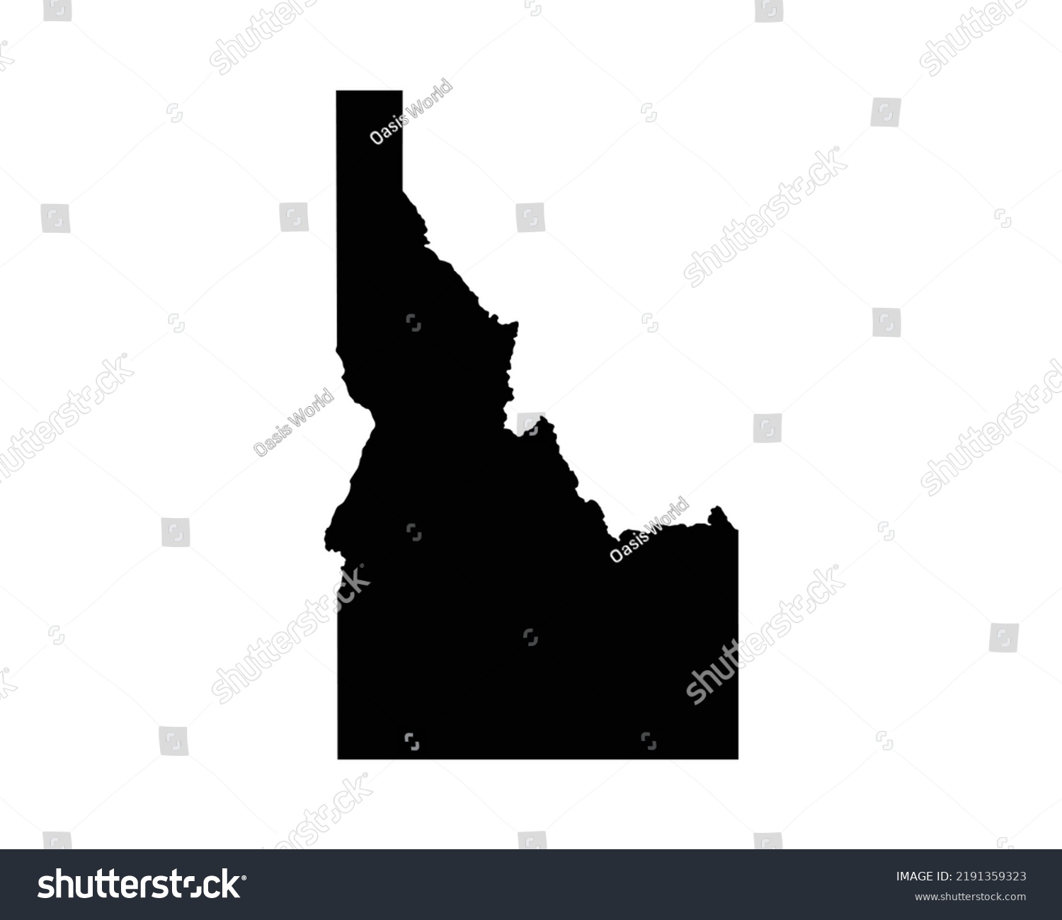 Idaho Us Map Id Usa State Stock Vector Royalty Free 2191359323 Stock Vector Idaho Us Map Id Usa State Map Black And White Idahoan State Border Boundary Line Outline 2191359323