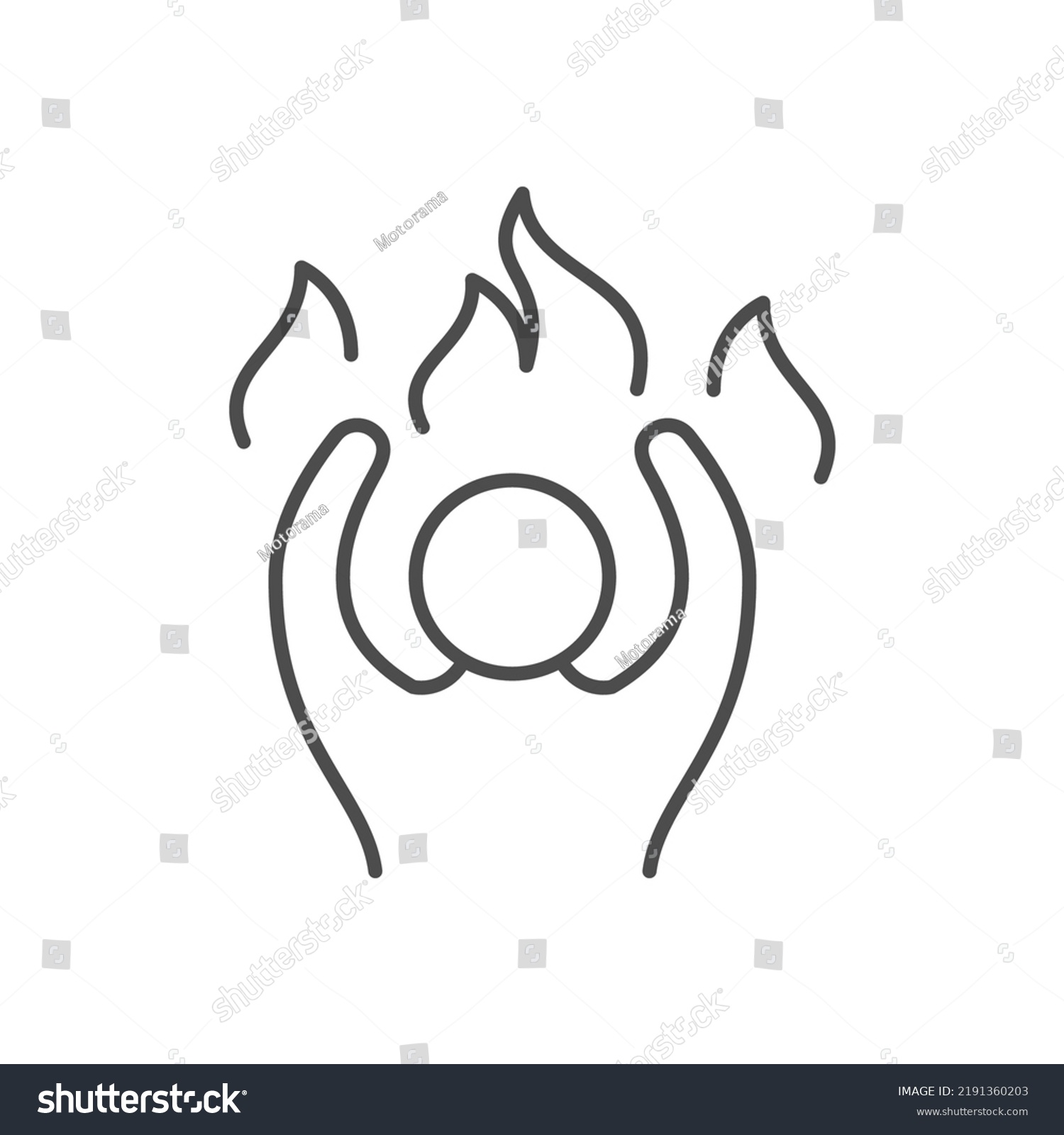 Fire Disaster Line Outline Icon Stock Vector (Royalty Free) 2191360203 ...