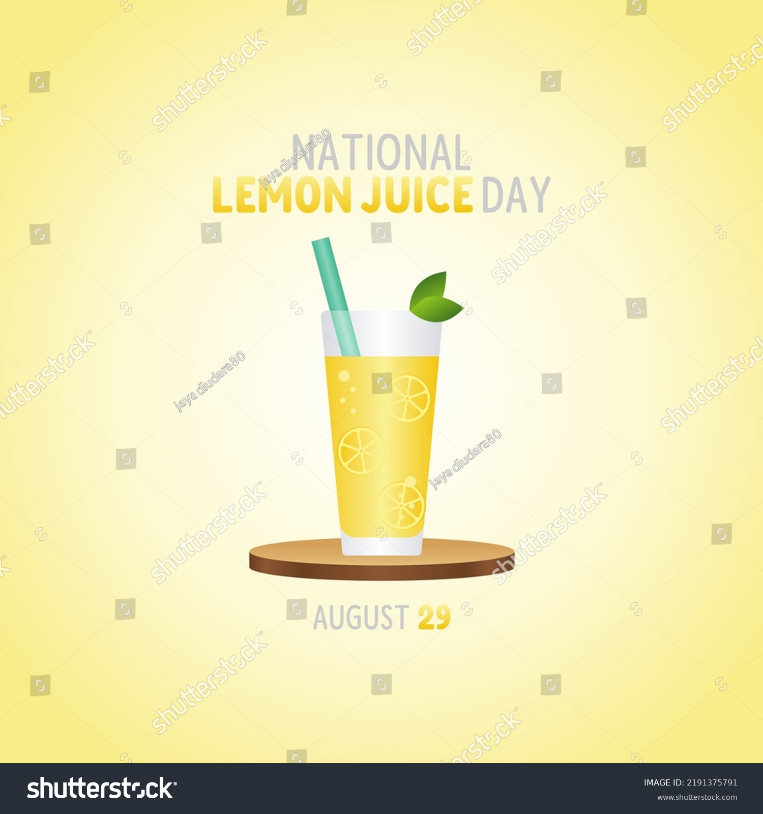 Vector Graphic National Lemon Juice Day Stock Vector (Royalty Free