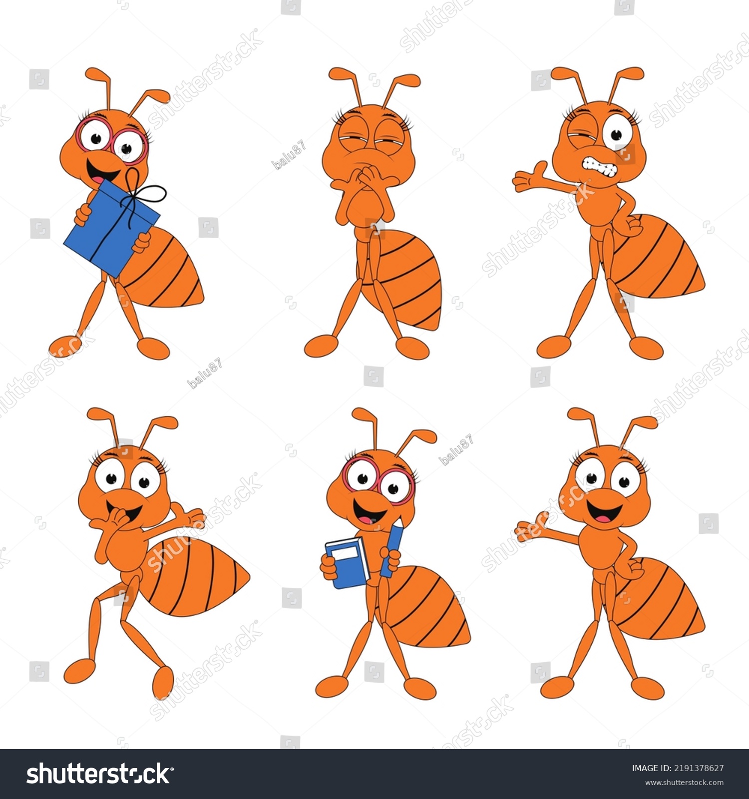 This Ant Cartoon Character Design Stock Illustration 2191378627 ...