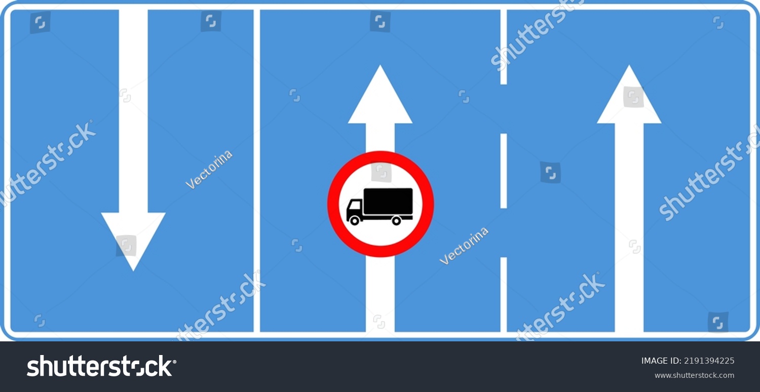 Special Rules Road Signs Direction Movement Stock Vector (Royalty Free