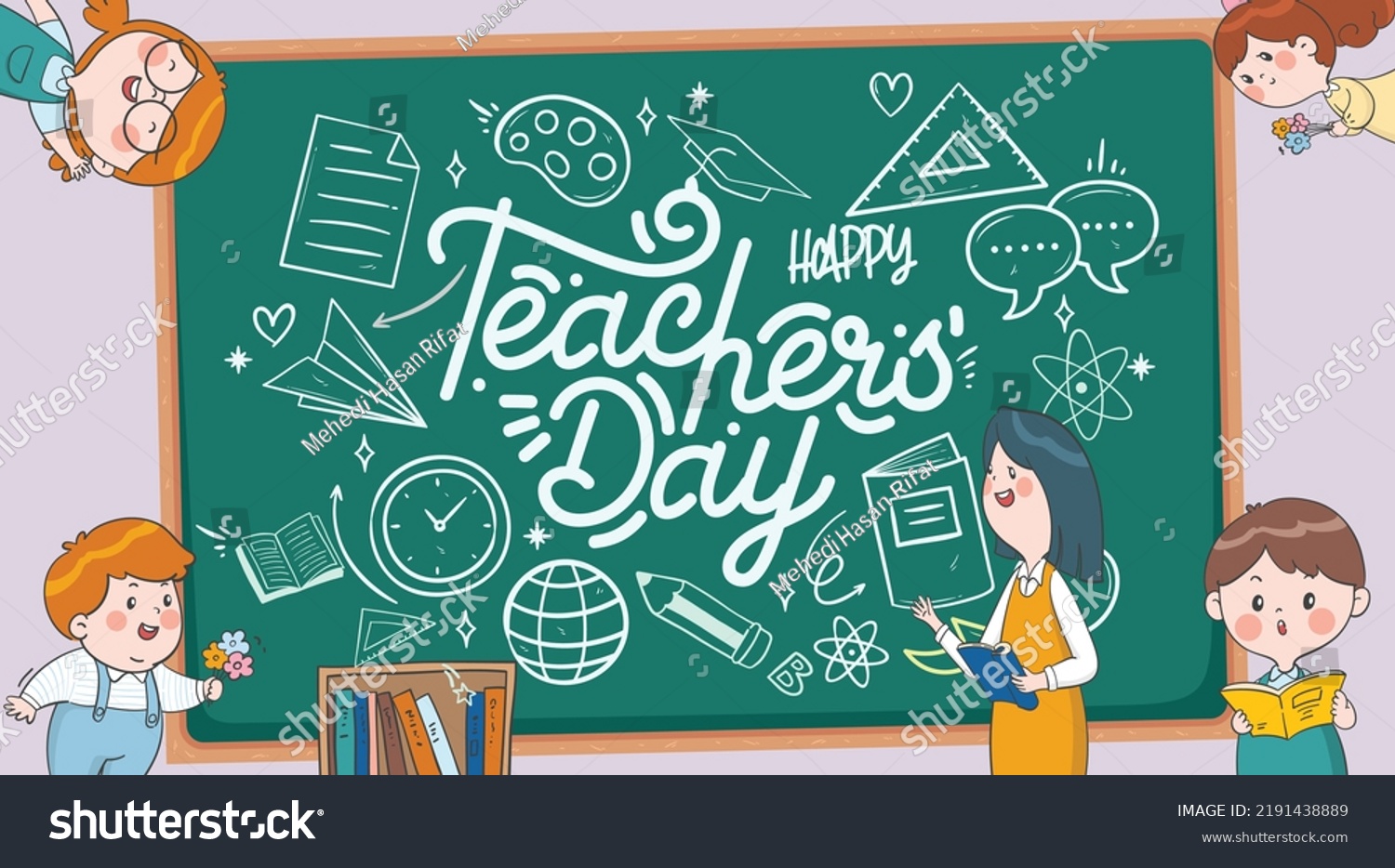 Happy Teachers Day Design Adobe Illustrator Stock Vector (Royalty Free ...