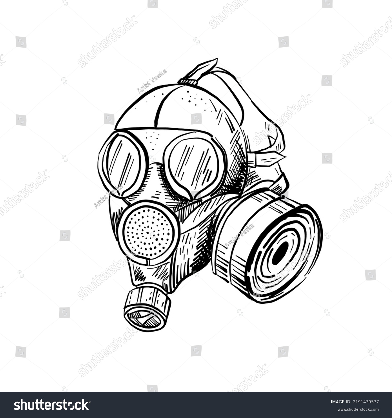 Gas Mask Like Nuclear Dust Vector Stock Vector (Royalty Free ...