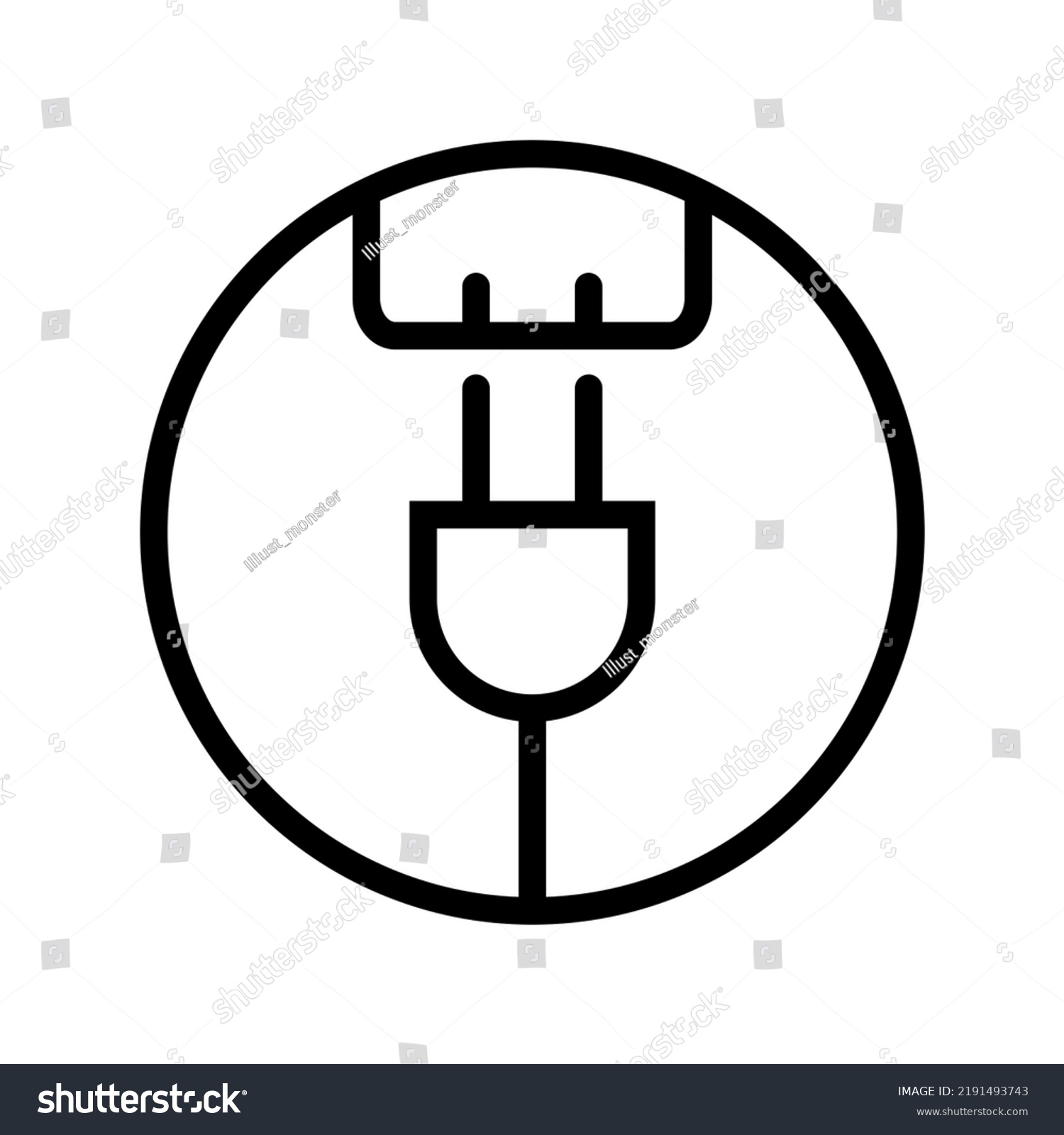 Outlet Socket Icons Plug Socket Vector Stock Vector (Royalty Free ...