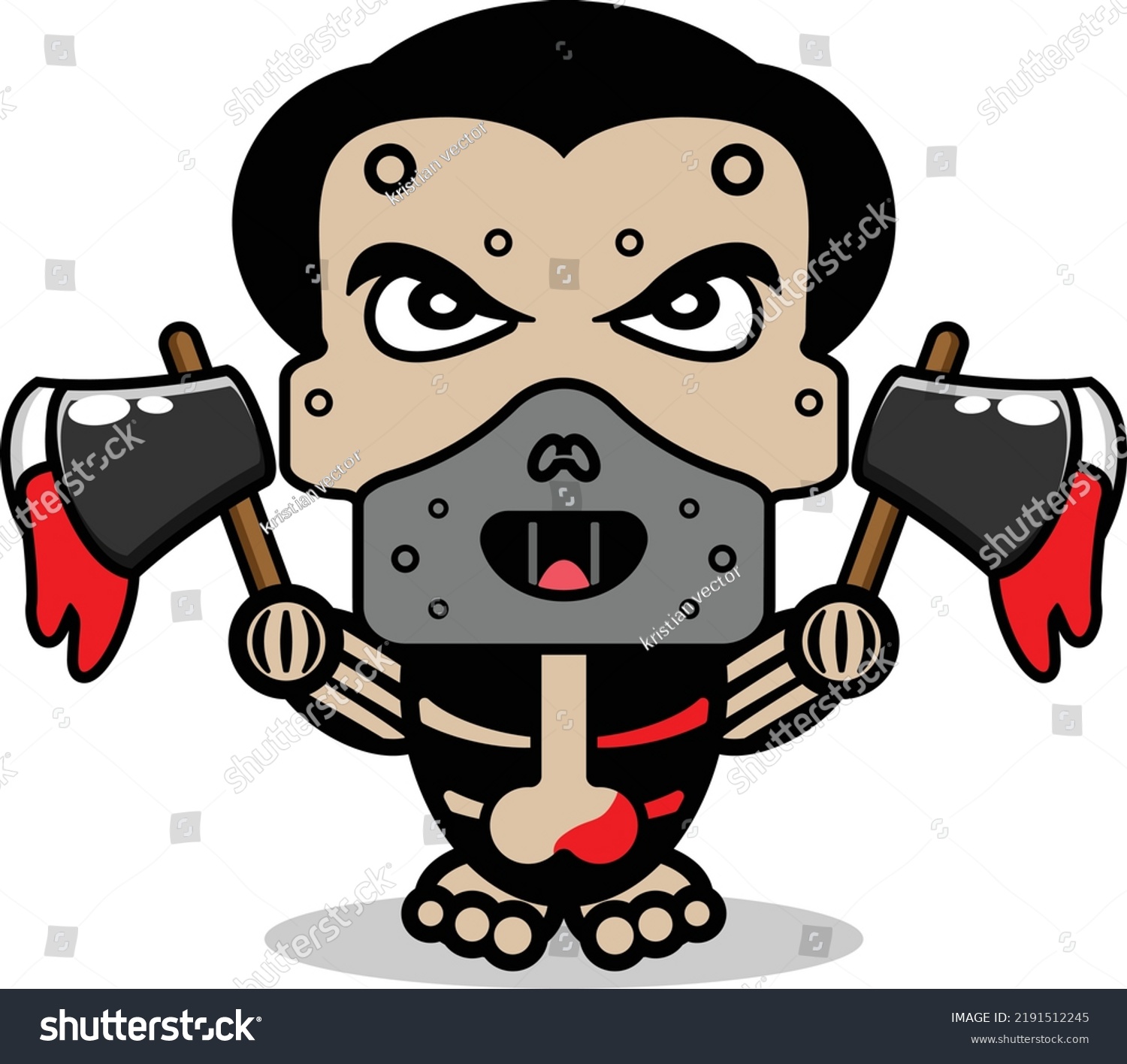 Cute Hannibal Lecter Bone Mascot Character Stock Vector (Royalty Free ...