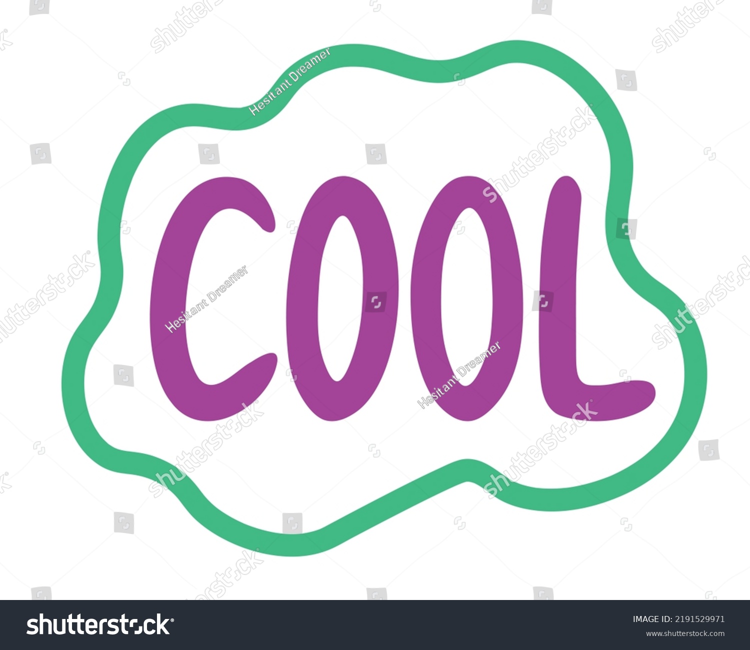 vector-lettering-word-cool-decorative-lettering-stock-vector-royalty